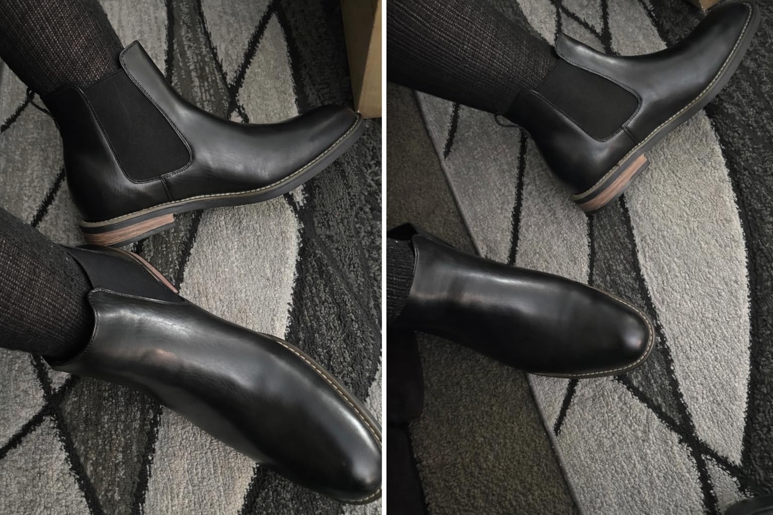 Bruno Marc Men's Classic Chelsea Ankle Dress Boots customer photo 2