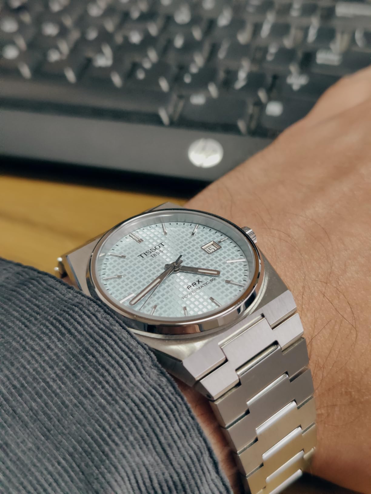 Tissot PRX Powermatic 80 316L Stainless Steel Case, Swiss Automatic Watch, Ice Blue Dial, Stainless Steel customer photo 1