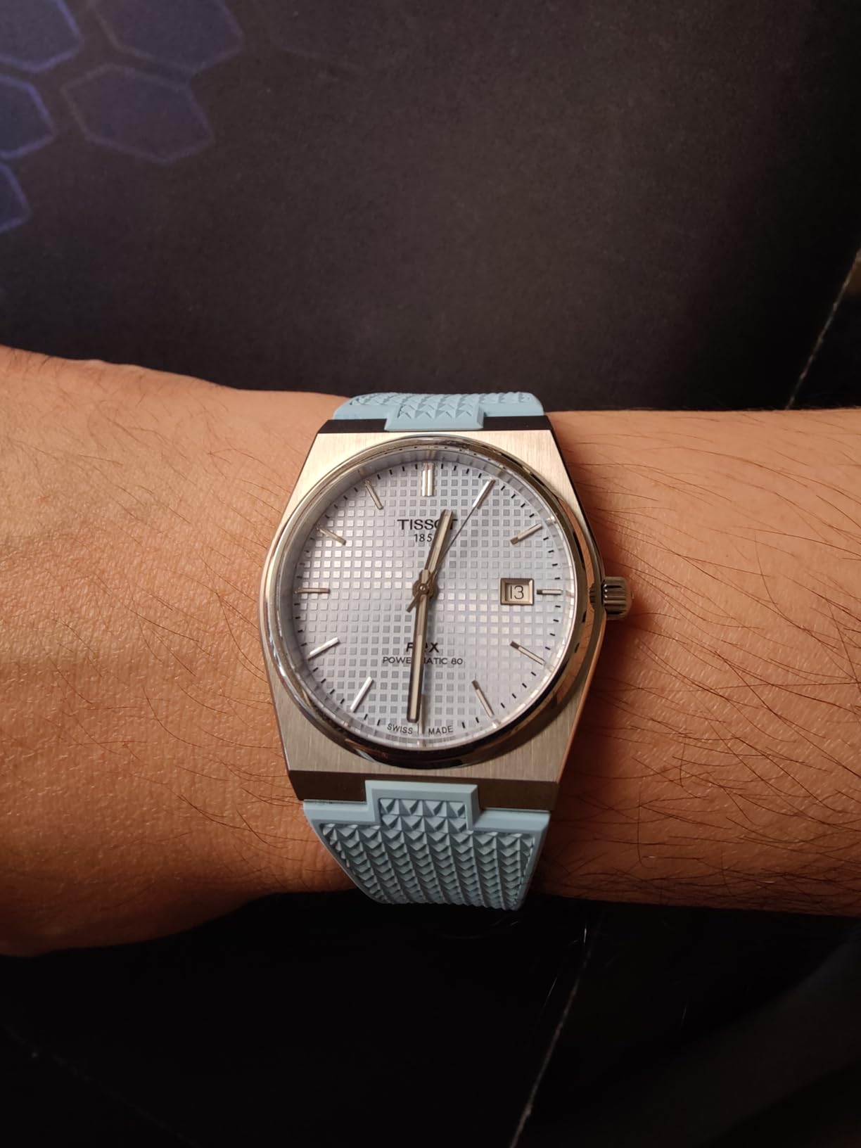 Tissot PRX Powermatic 80 316L Stainless Steel Case, Swiss Automatic Watch, Ice Blue Dial, Stainless Steel customer photo 2