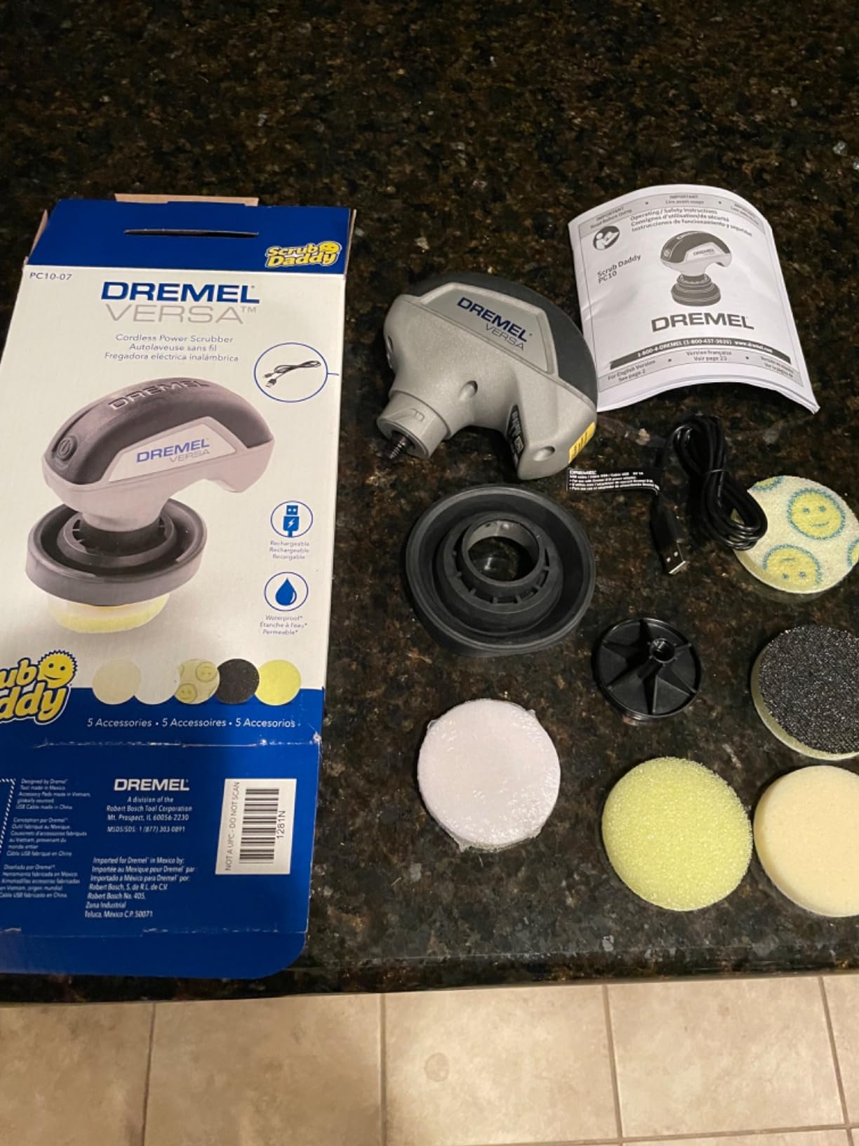 Dremel Versa Power Scrubber Kit with 5 Scrub Daddy Cleaning Sponge Pads - Waterproof Cordless Electric Spin Scrubber, High Speed, Multi-Surface Cleaning for Kitchen, Household, and Bathroom, PC10-07 customer photo 2
