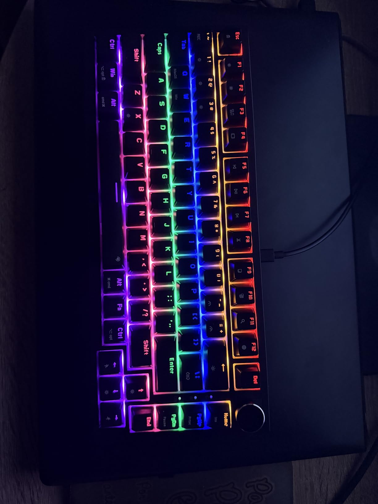 Newmen GM326 75% Percent Mechanical Keyboard, Wired Mini Backlit Hot Swappable Gaming Mechanical Keyboard with Knob, 82 Keys Anti-Ghosting Compact White Gaming Keyboards for PC Win Mac customer photo 2