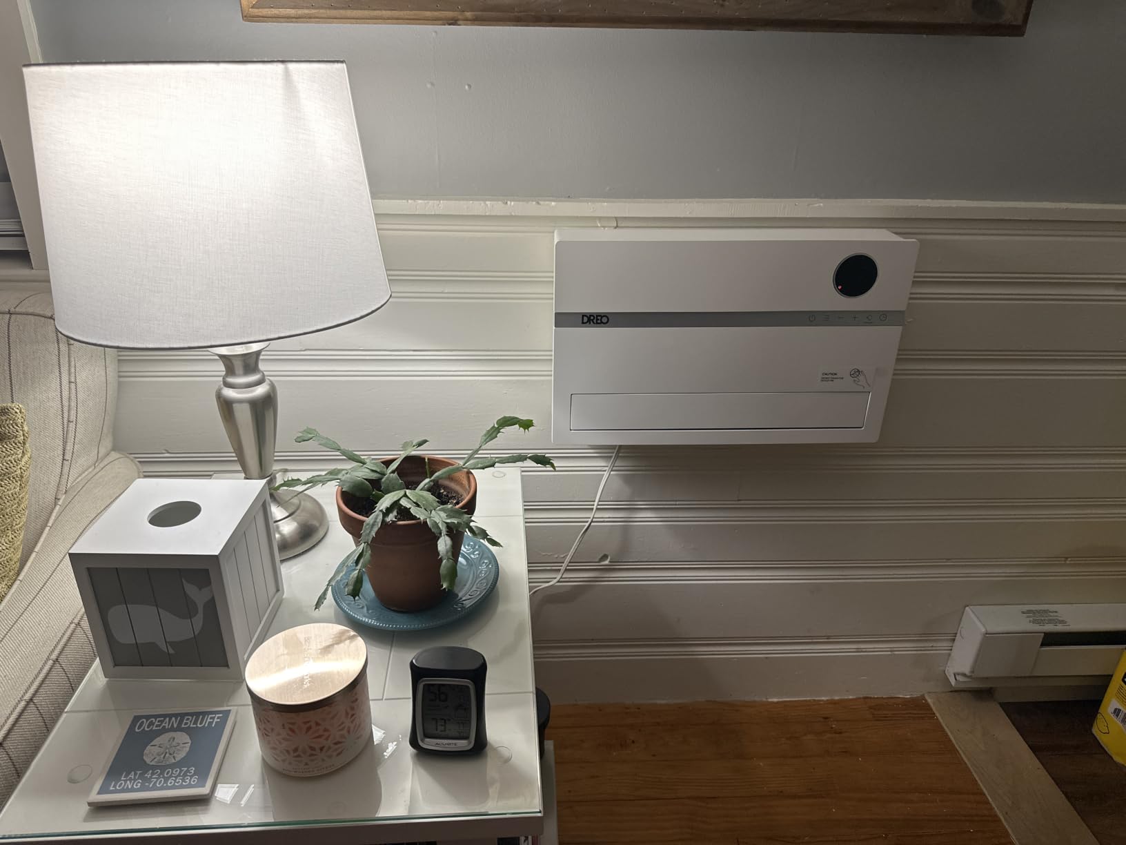 Dreo Wall Heater for Bathroom, Smart Space Heater with ALCI Plug, 1500W, 120° Vertical Oscillation, Adjustable Thermostat, 24H Timer, Easy Installation Electric Heater for Indoor Use, Bedroom, Office customer photo 2