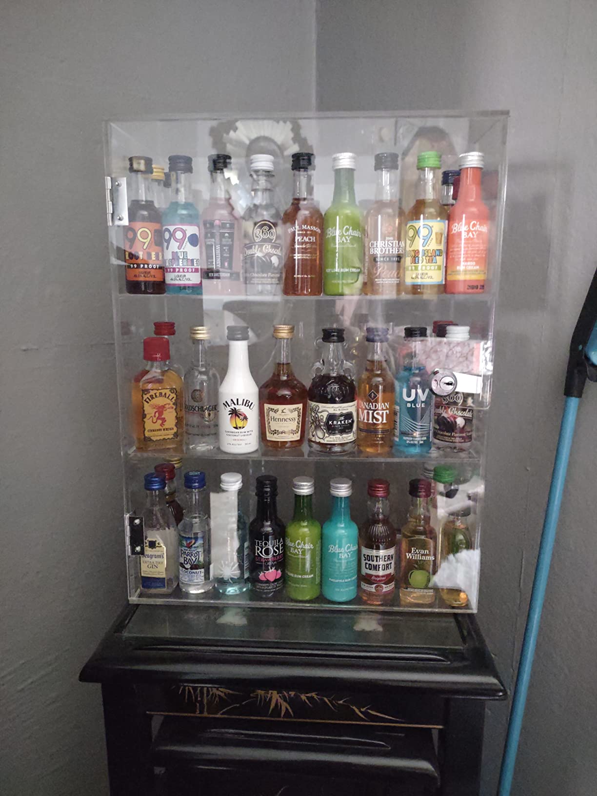 Choowin 4 Shelf Acrylic Display Case with Lock Key, Clear Locking Display Case Showcase Cabinet with Removable Shelves - Safe Storage for Collectibles Labubu, 9x9x19 inch customer photo 1