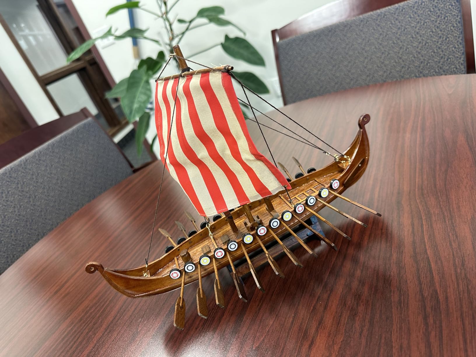 SAILINGSTORY Wooden Viking Ship Model Drakkar Oseberg 1/60 Scale Replica Scandinavian Dragon Longship Model customer photo 1