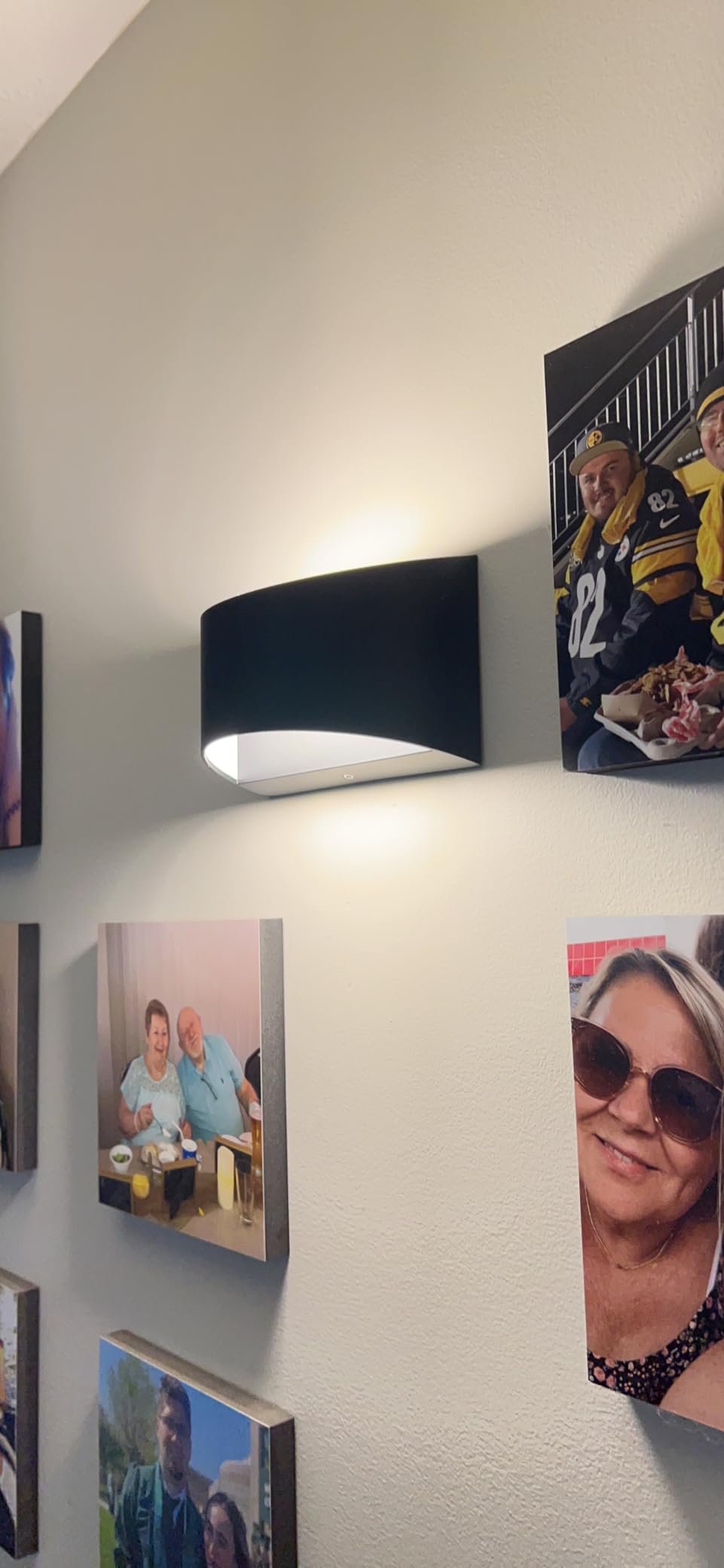 Modern LED Wall Sconces, 3000K Warm White Hardwired Wall Lights Set of 2 | 10W Up and Down Wall Mount Light, Matte Black Indoor Sconces Wall Lighting, Wall Lamp for Living Room Bedroom Bedside Hallway customer photo 2