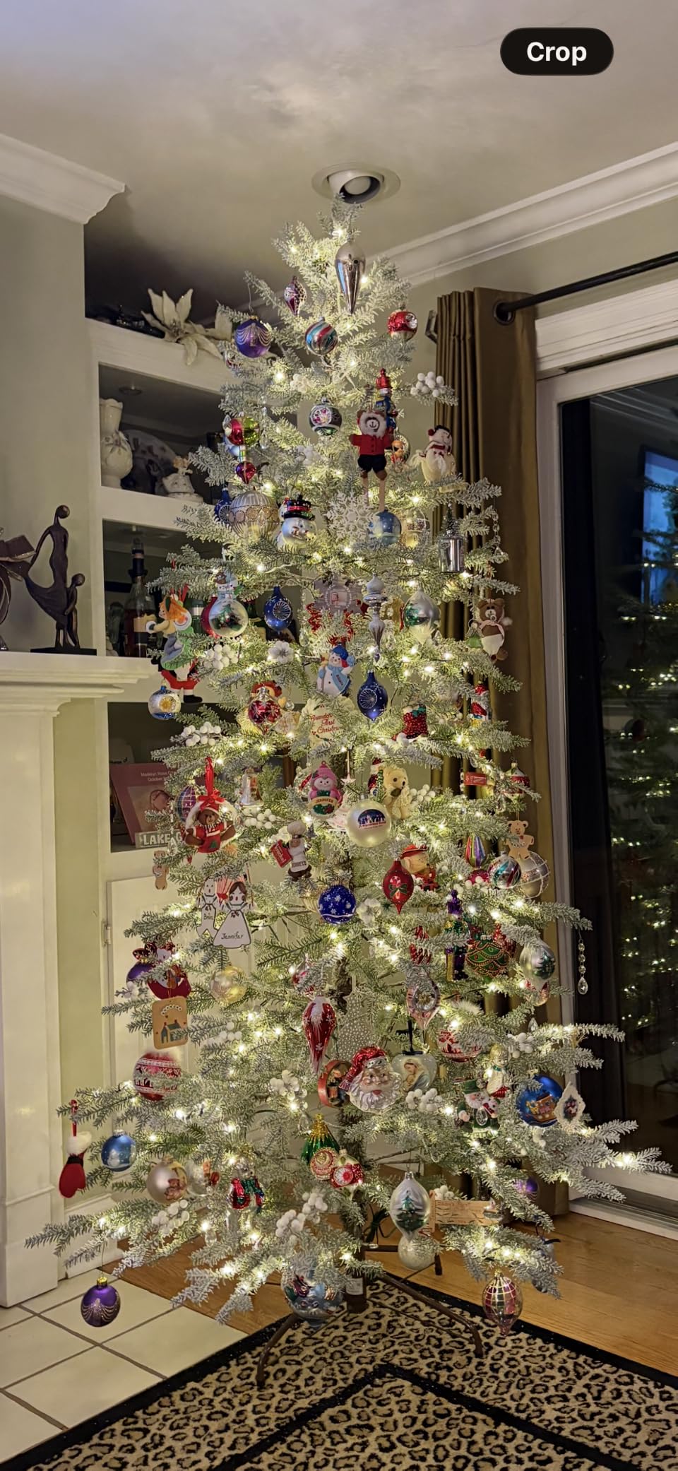 Best Choice Products Pre-Lit Sparse Christmas Tree 7.5ft Artificial Flocked Pine Holiday Décor Aspen Noble Fir White & Multicolor LED Lights- Green customer photo 2