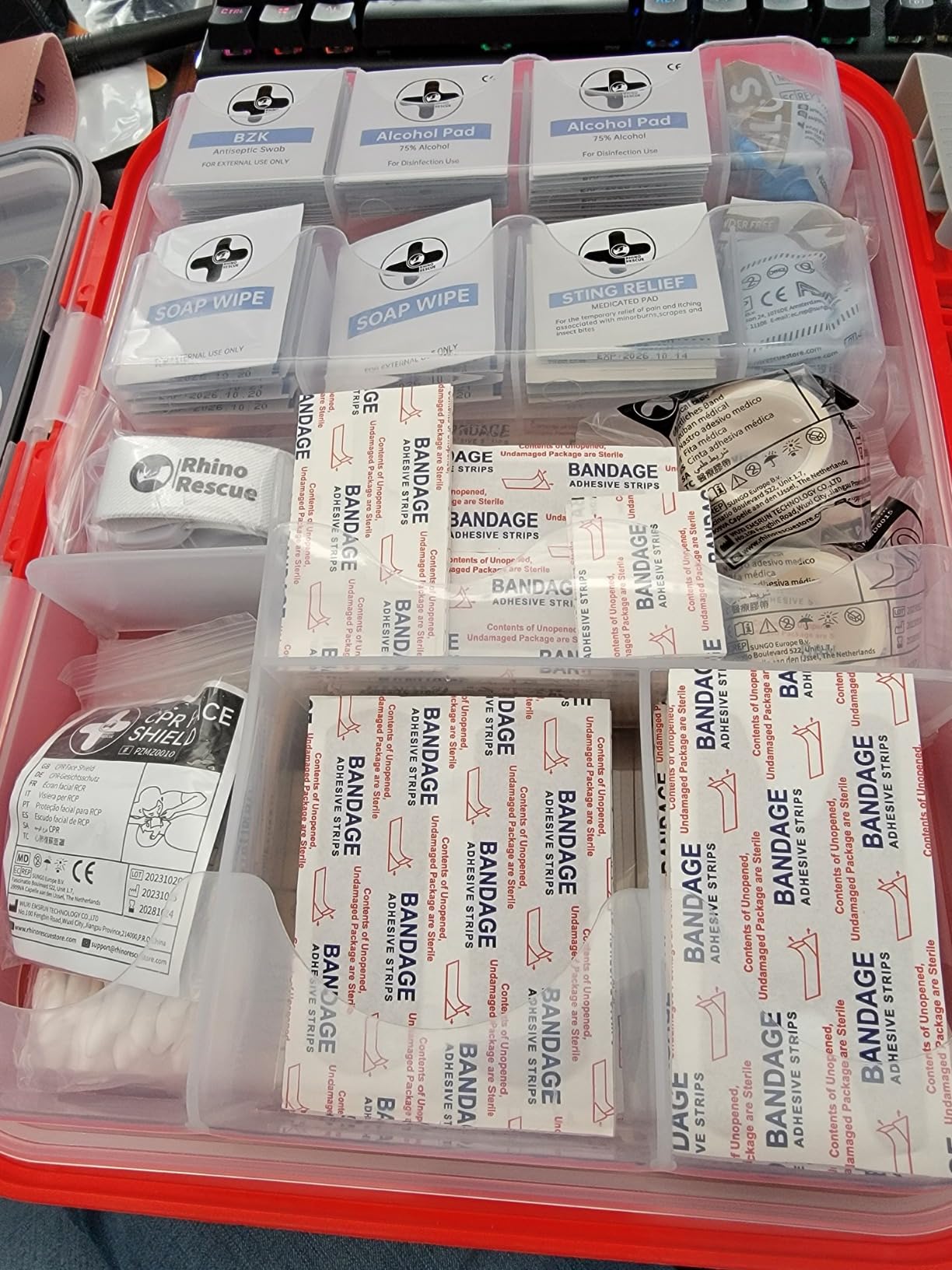 RHINO RESCUE 371 Pieces OSHA All-Purpose First Aid Kit, 100-Person Home & Office Professional Medical Supplies, Ideal for Emergency, School, Business customer photo 2