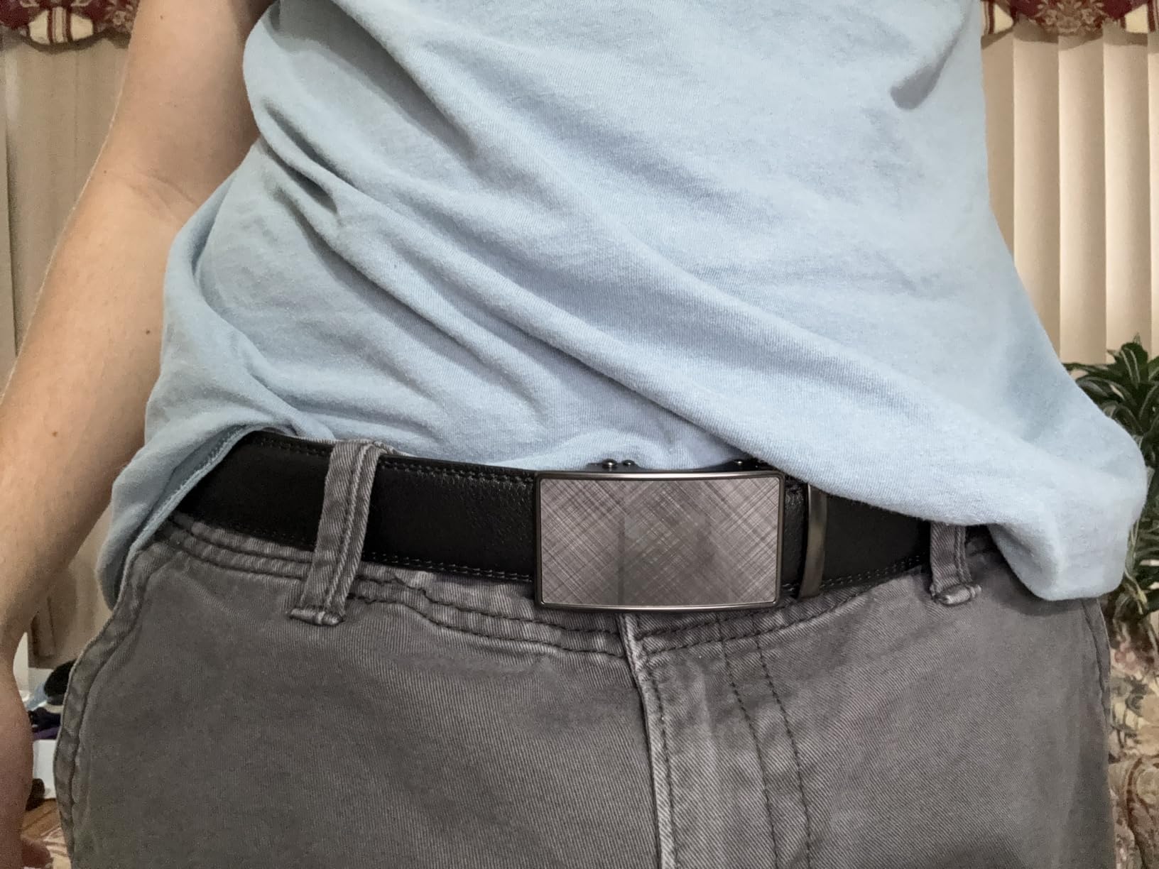 Mens Leather Ratchet Belt - 1 3/8