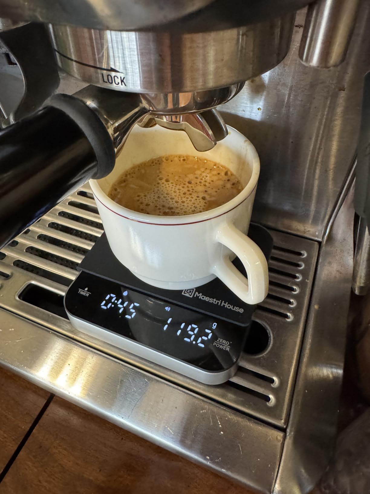 Maestri House S2 Espresso Coffee Scale with Timer, USB-C Rechargeable 2kg/0.1g Precision Shot Scale, Digital Scale for Espresso Brewing (Black & Silver) customer photo 2