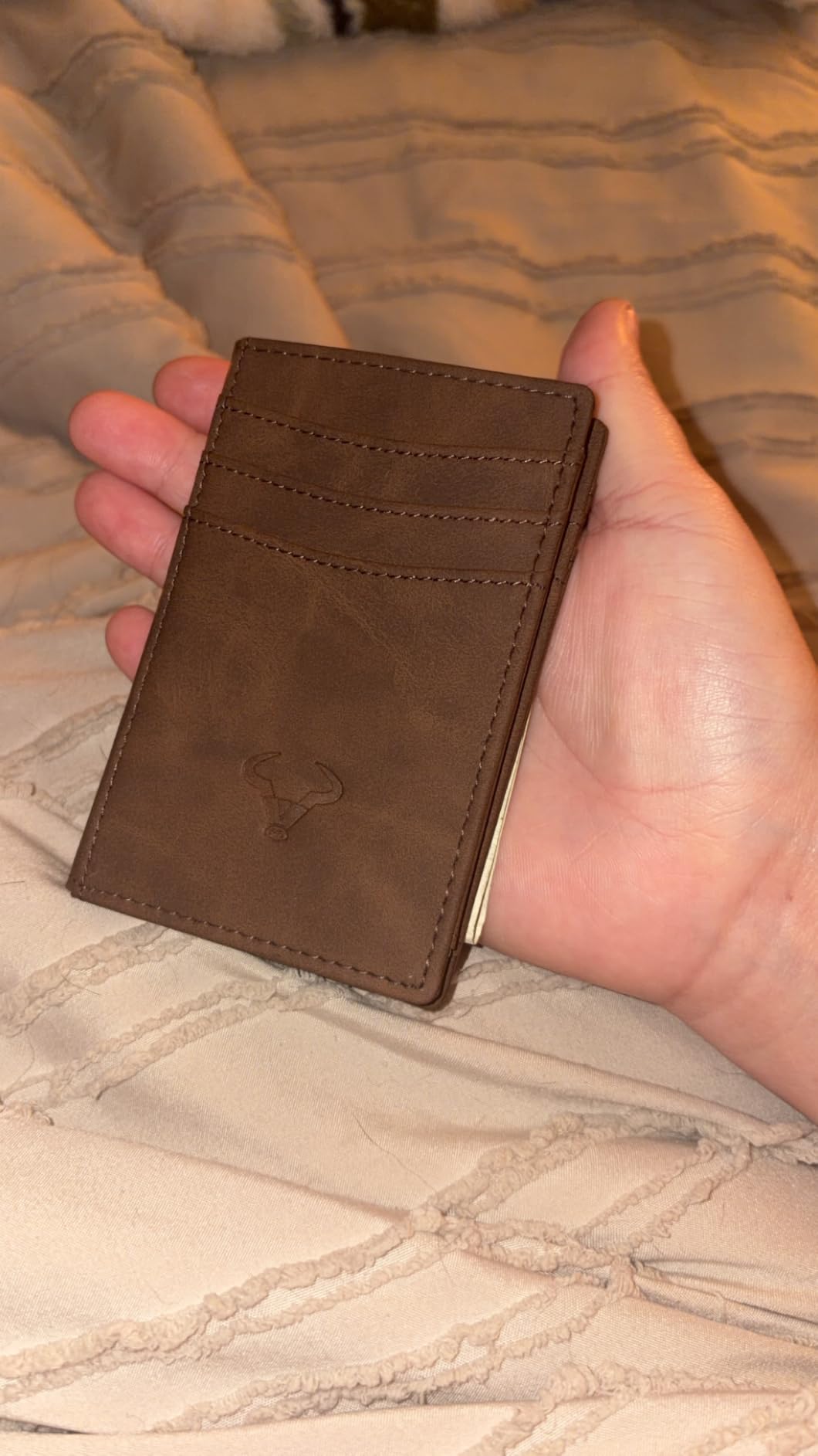 BULLIANT Magnetic Closure Slim Wallet-Genuine Leather Front Pocket Wallet for Men,RFID Blocking,Holds 12 Cards and Money Clip customer photo 2