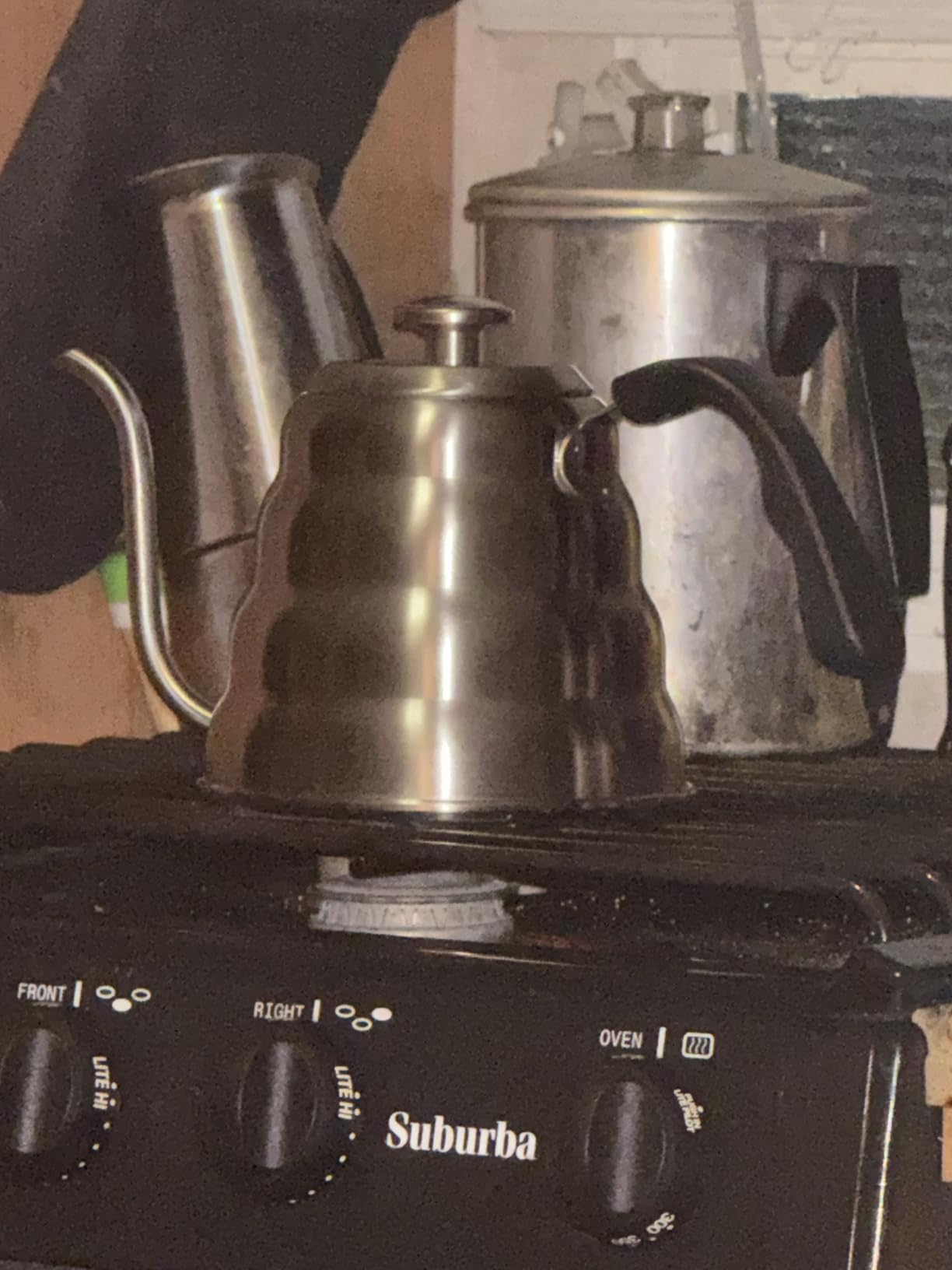 Gooseneck Kettle for Manual Drip Coffee & Tea 40oz Stainless Steel Pour Over Coffee Kettle with Thermometer Tea Kettle for Stovetop, 1200ml, 6 Cup, Silver customer photo 2