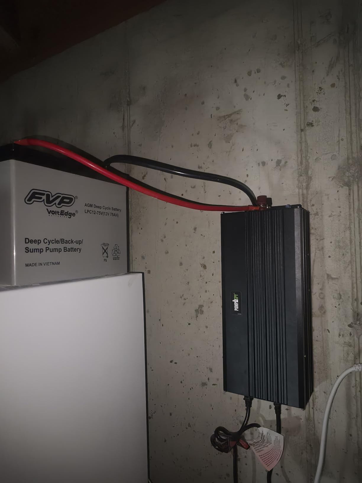 PumpSpy 2000W Sump Pump Battery Backup System, Safe Back Up System for Emergency and Power Outage, Superior Home Silent Sump Pump Backup Power Supply with Intelligent Cooling customer photo 1