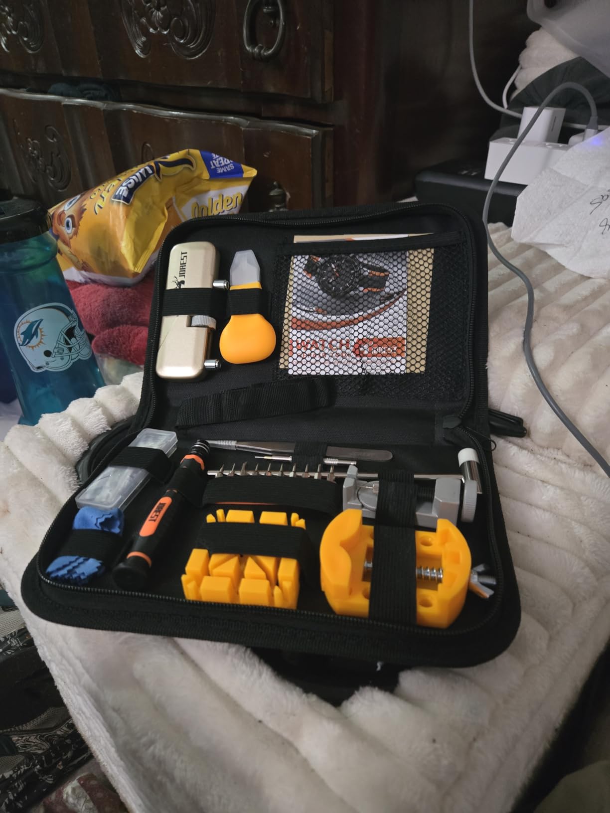 JOREST Watch Repair Tool Kit, Battery Replacement & Strap Adjustment, Wrench Opening Back Cover, Case Opener, Link Remover, Bracelet Resizing, Band Pin Removal, Screwdriver, Spring Bar customer photo 2