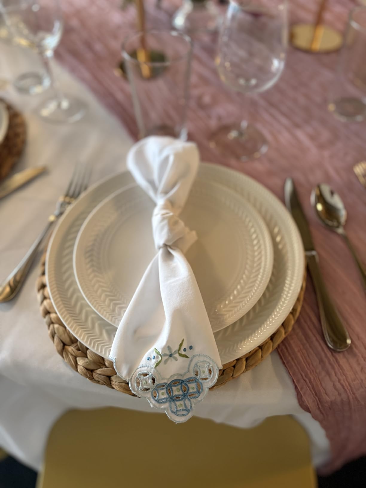 Pfaltzgraff Josephine 24-Piece Dinnerware Set, Porcelain, Service for 8, White customer photo 2