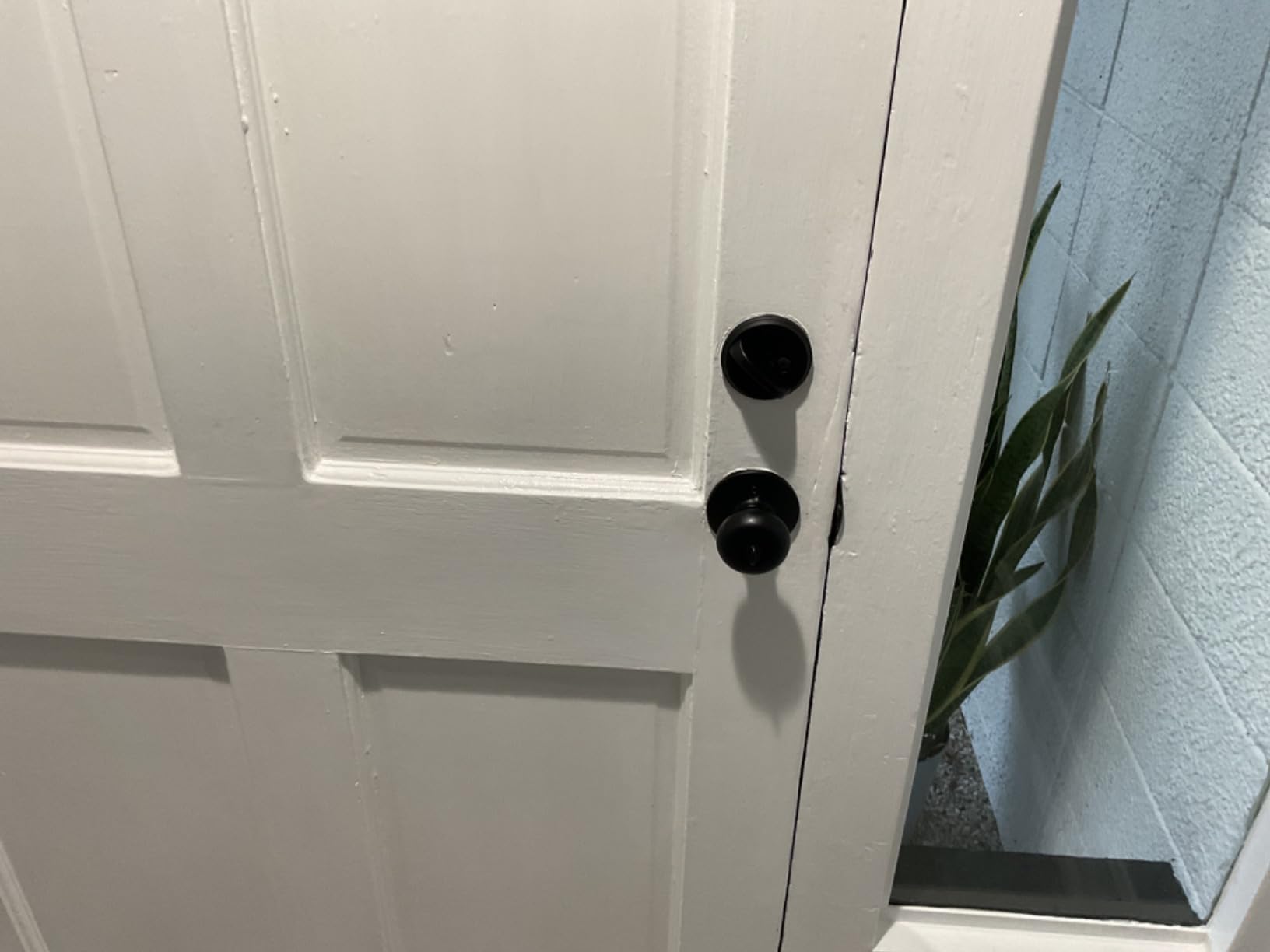 Schlage Deadbolt & Door Knob Set, Plymouth Knob, Matte Black customer photo 1