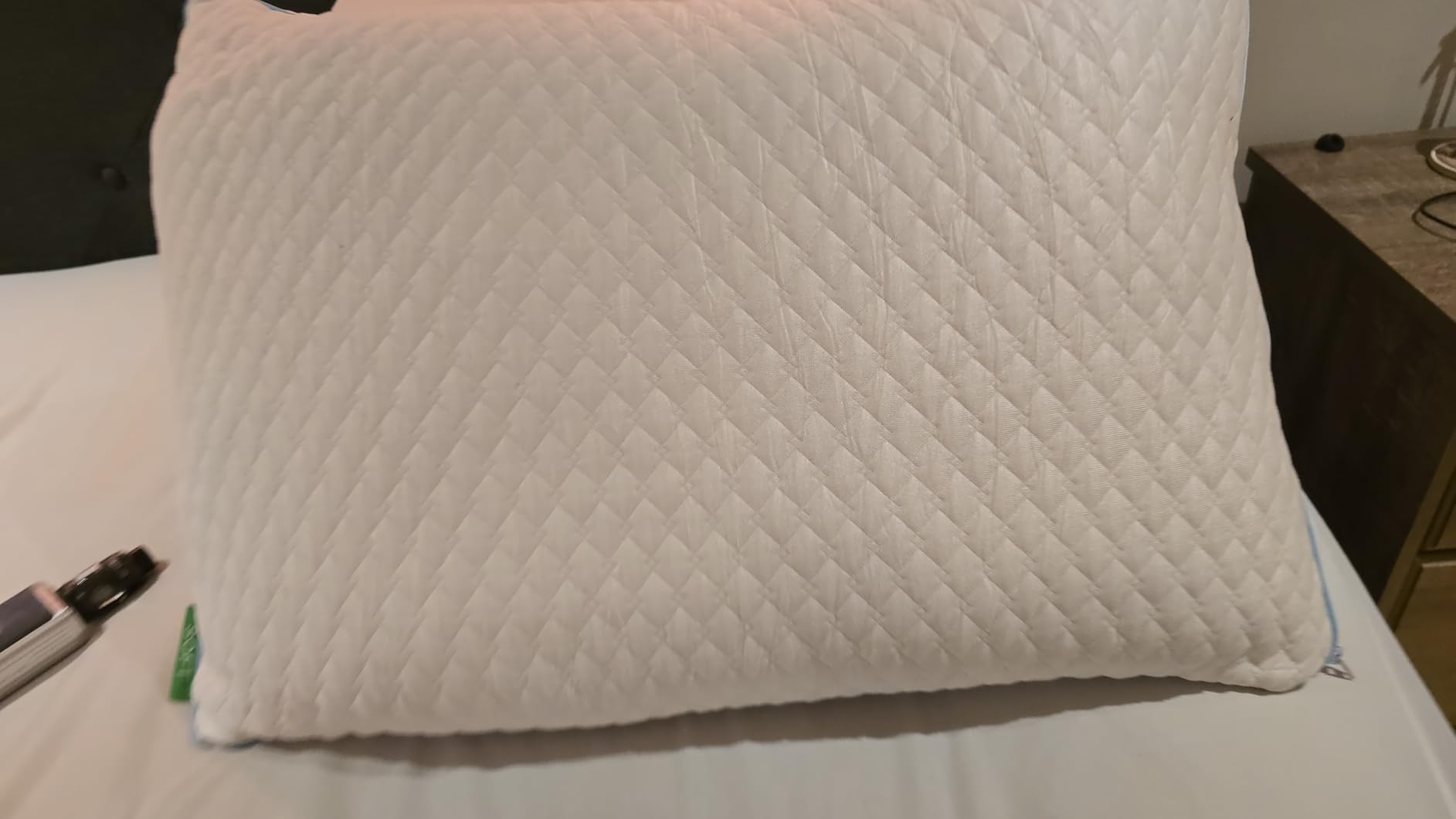 Shredded Memory Foam Pillows for Sleeping 2 Pack - Cooling Bed Pillows Standard Size Set of 2 - Firm Pillow for Side and Back Sleepers Adjustable Gel Pillow with Removable Cover customer photo 1