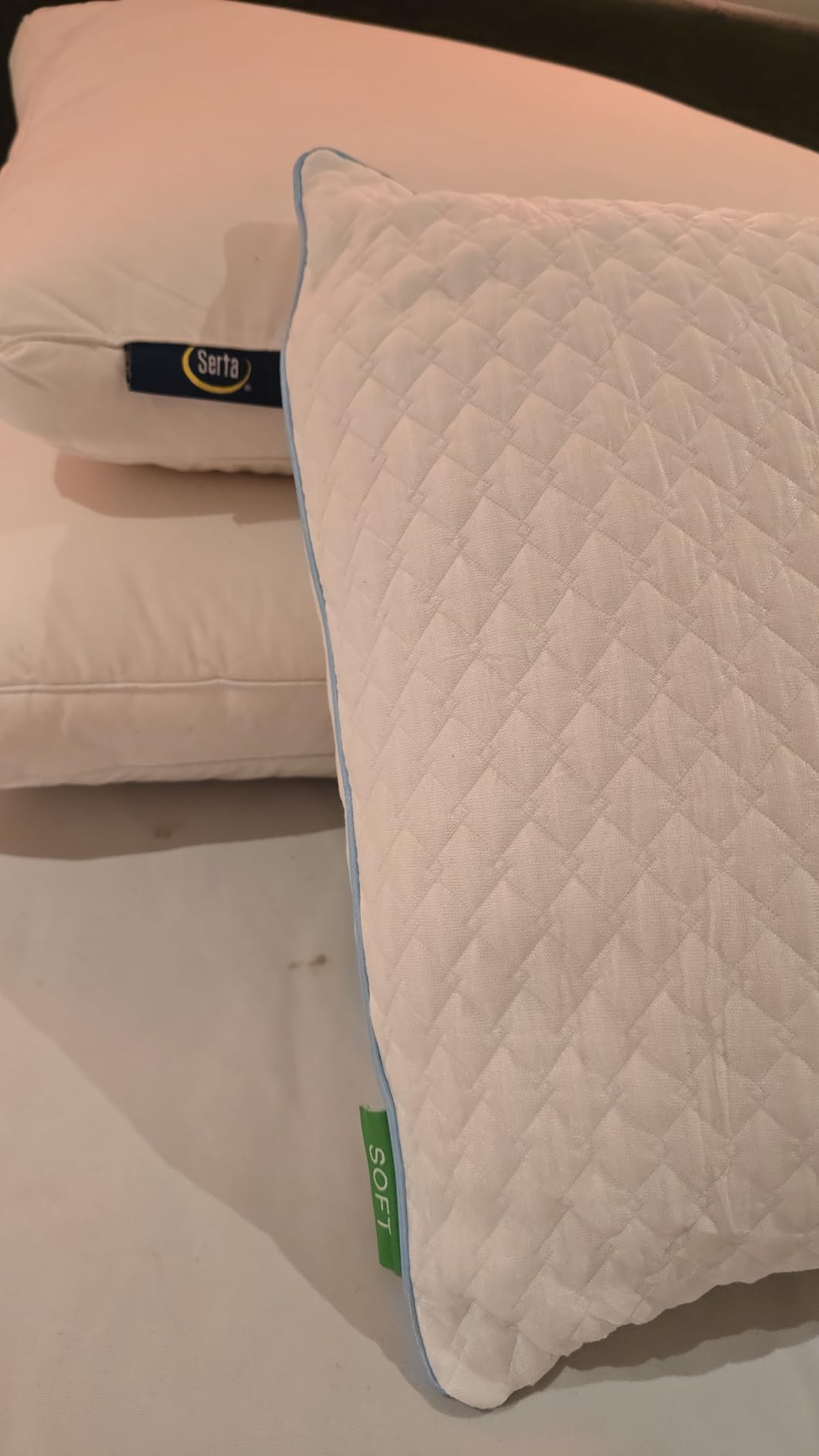 Shredded Memory Foam Pillows for Sleeping 2 Pack - Cooling Bed Pillows Standard Size Set of 2 - Firm Pillow for Side and Back Sleepers Adjustable Gel Pillow with Removable Cover customer photo 2