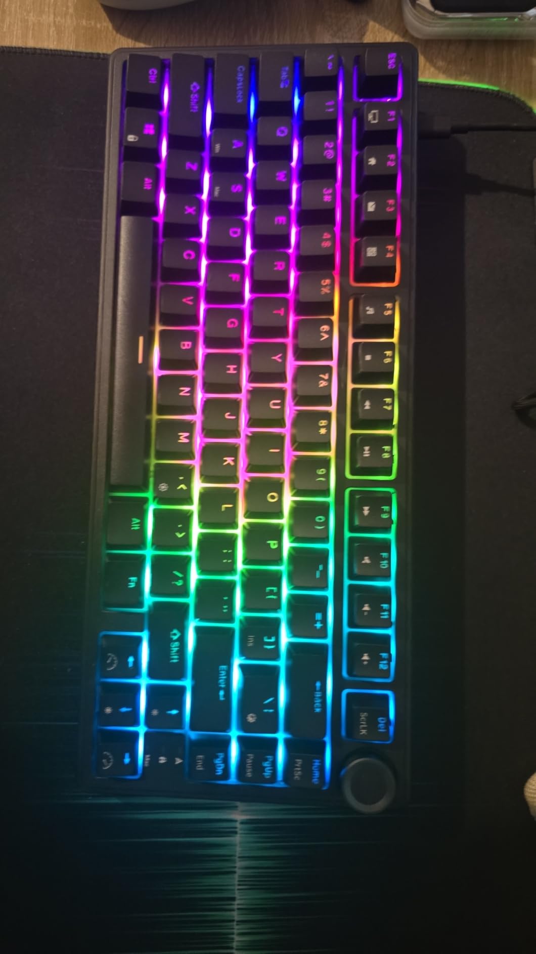 RK ROYAL KLUDGE R75 Wired Mechanical Keyboard with Volume Knob, 75% Mechanical Gaming Keyboard Gasket Mount, Hot Swappable Silver Switch, MDA Profile PBT Keycaps, Creamy Keyboards, Black customer photo 2