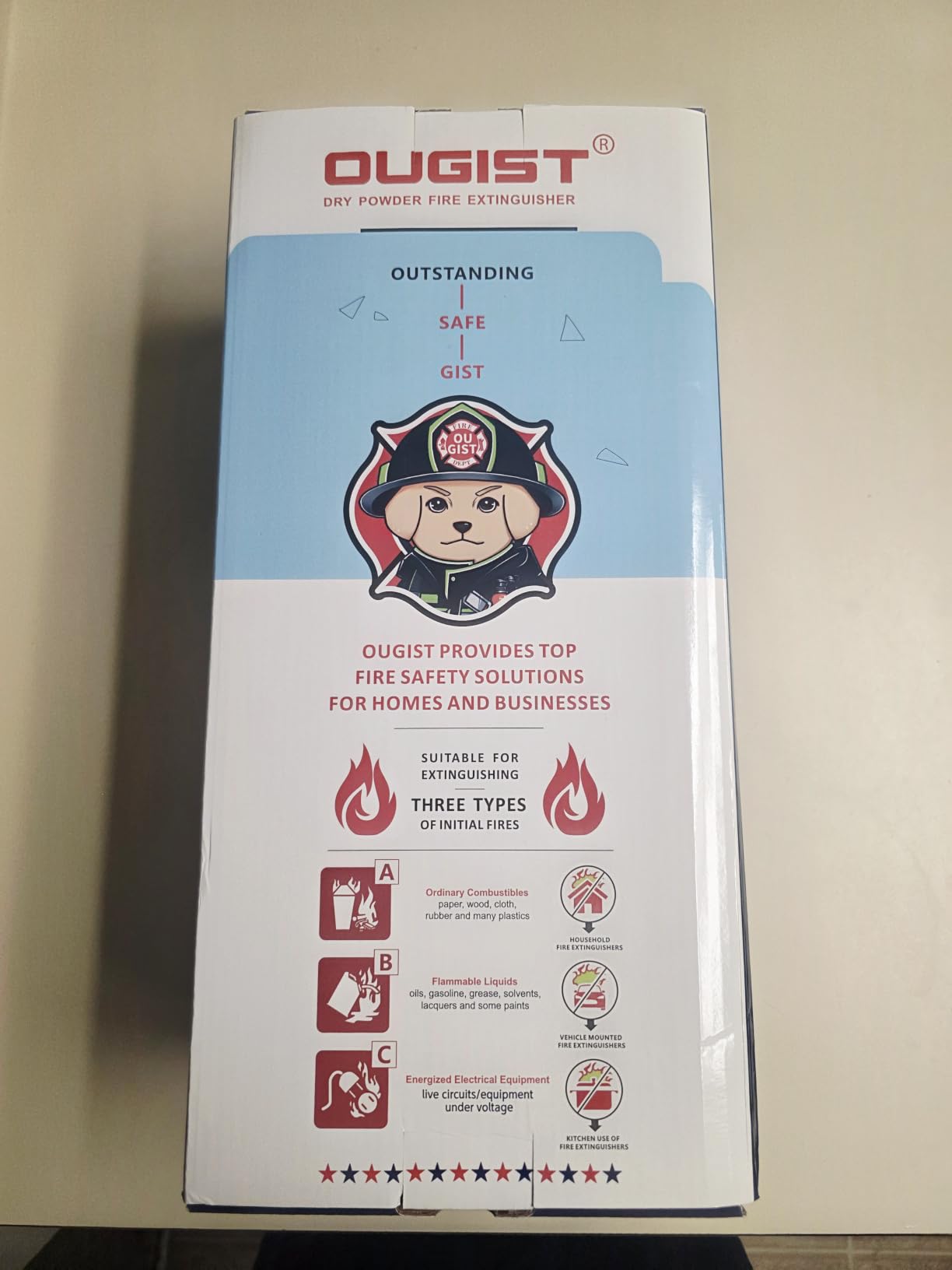 Ougist Signature ABC Fire Extinguisher for Home, 2.5 lb, 1 Pack | 1-A:10-B:C Rated Dry Chemical Extinguisher Designed For Initial Household Fires In Kitchens, Garages And Living Areas customer photo 1