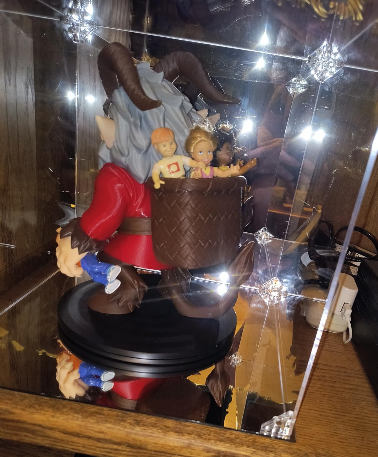 Clear Acrylic Display Case with Mirrored Back and Base, UV Protected Acrylic Box with Magnetic Door, Dustproof Display Box Showcase for Collectibles, Figures, Models, Toys (8x8x12inch) customer photo 2
