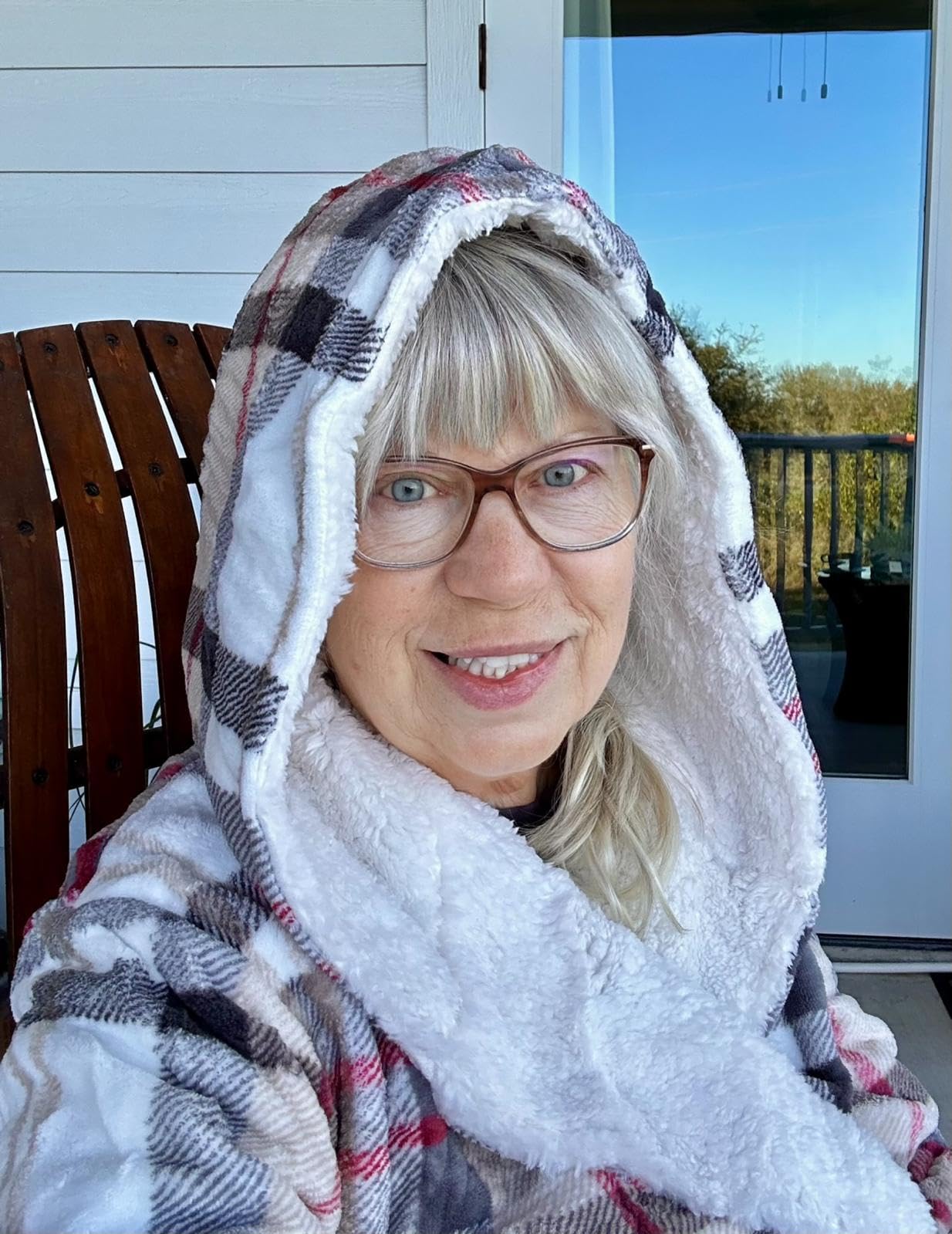 ADR Women's Long Sleeve Sherpa Hooded Robe, Full Length Bathrobe customer photo 1
