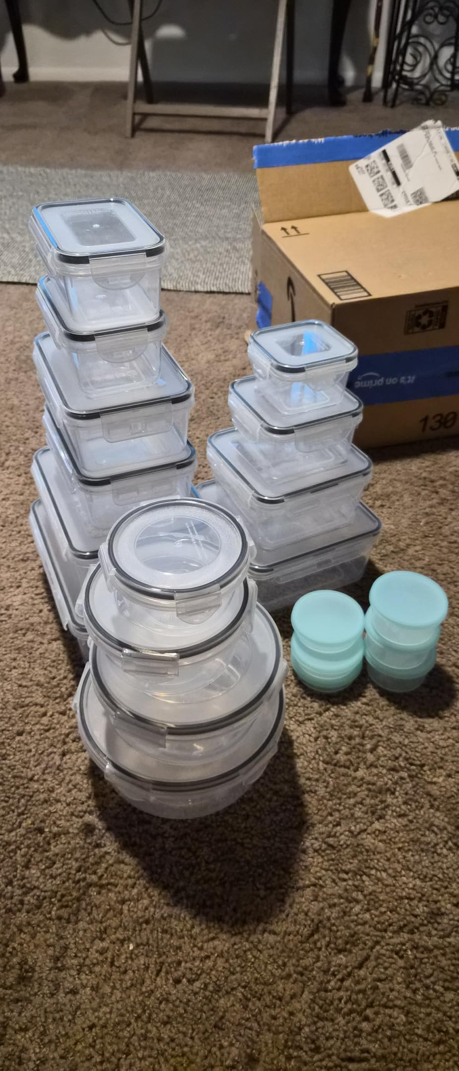 Canfanni 40 Piece Food Storage Containers with Lids, BPA-Free | Includes 20 Containers & 20 Lids, Plastic Food Containers for Kitchen Storage and Organization, Leak Proof Meal Prep Container customer photo 1