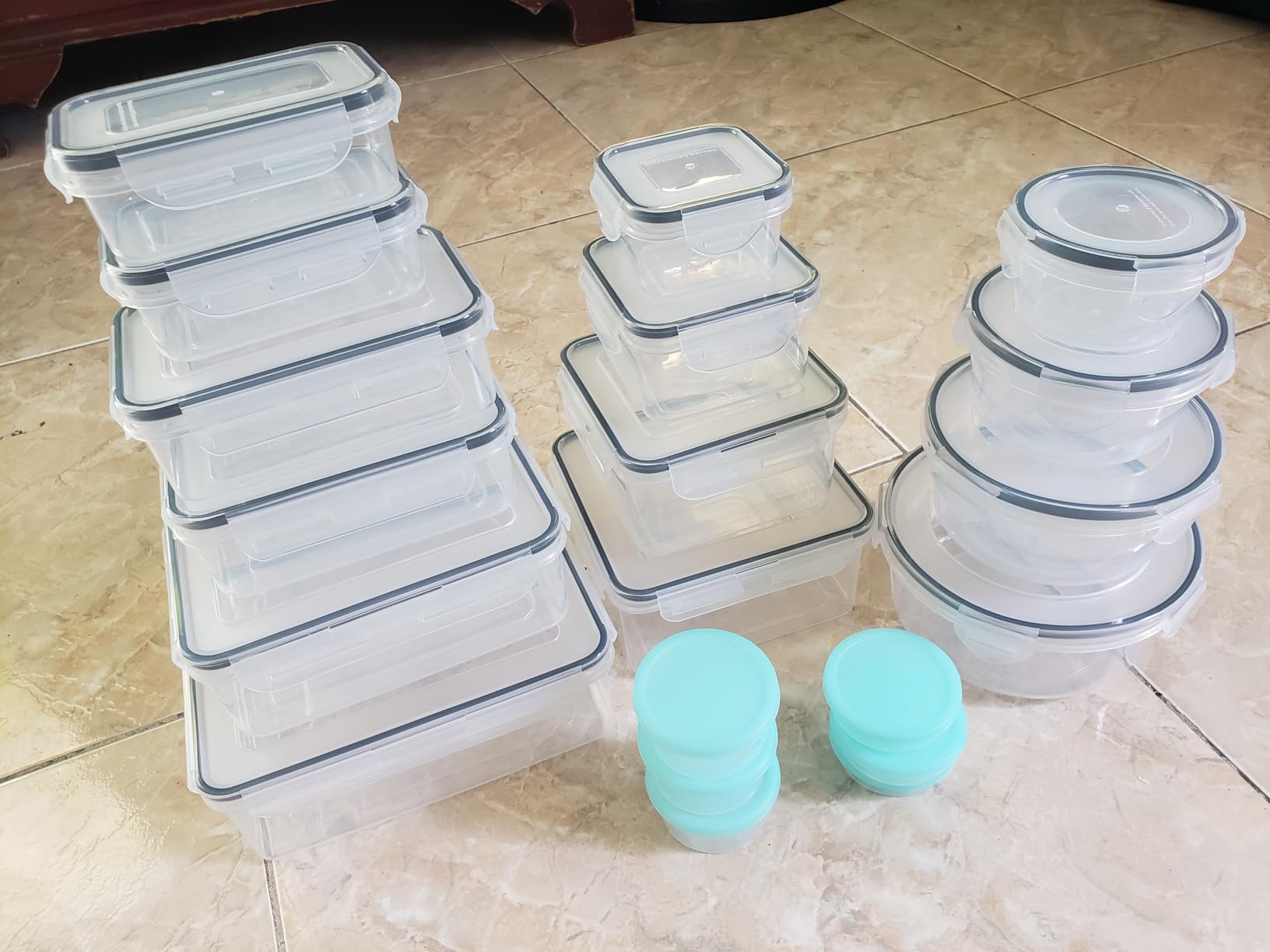 Canfanni 40 Piece Food Storage Containers with Lids, BPA-Free | Includes 20 Containers & 20 Lids, Plastic Food Containers for Kitchen Storage and Organization, Leak Proof Meal Prep Container customer photo 2