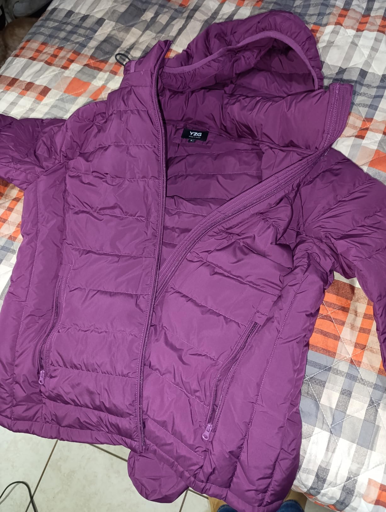 Packable Down Jacket Women Lightweight Quilted Puffer Coat Hooded Travel customer photo 2