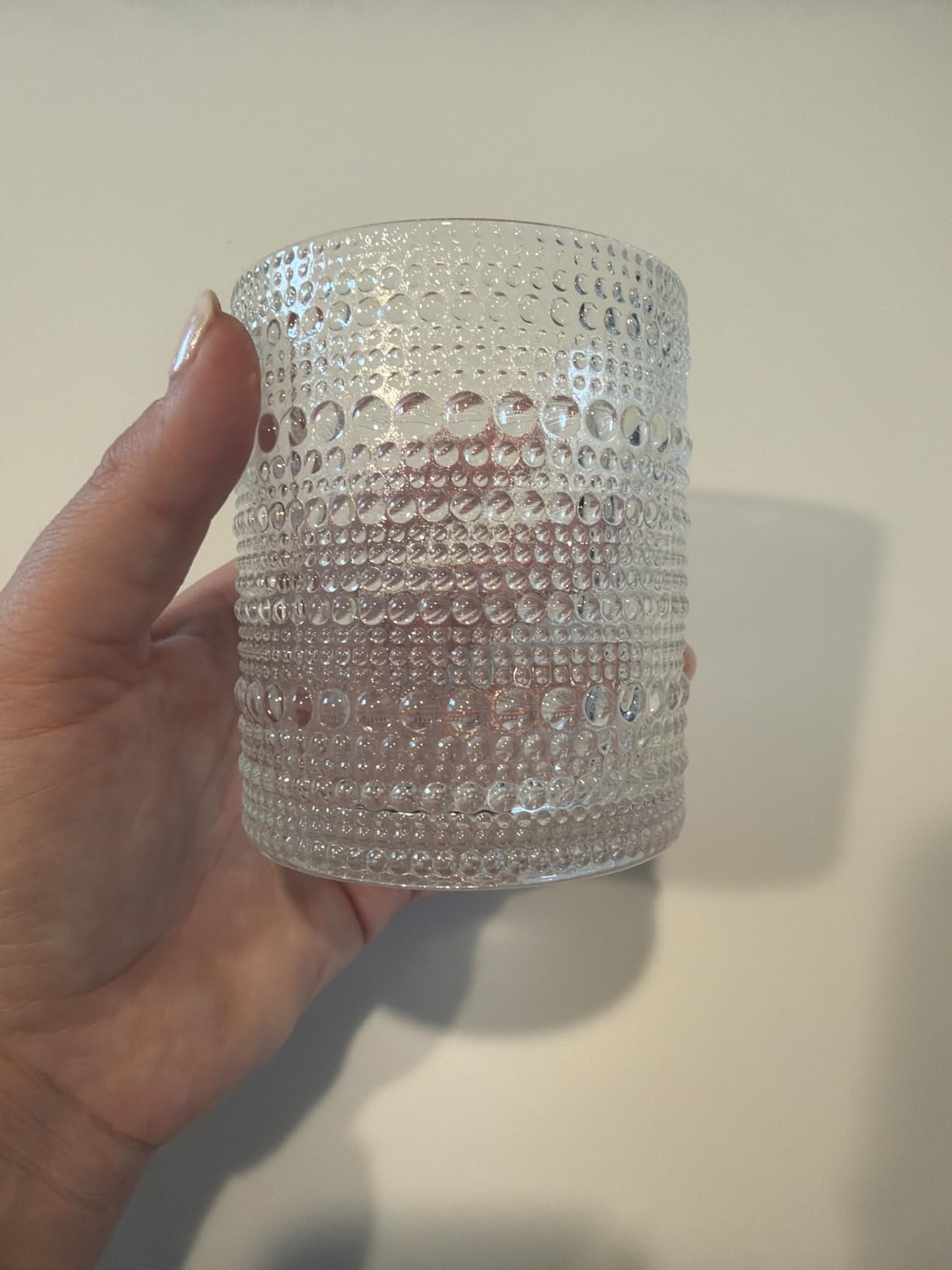 Moretoes Hobnail Drinking Glasses Set of 12, 12 Oz Highball Glasses & 10 Oz Cocktail Glasses, Clear Embossed Boho Glass Cups Kitchen Bar Tumbler Glassware Set for Whiskey, Beer, Juice, Milk customer photo 2