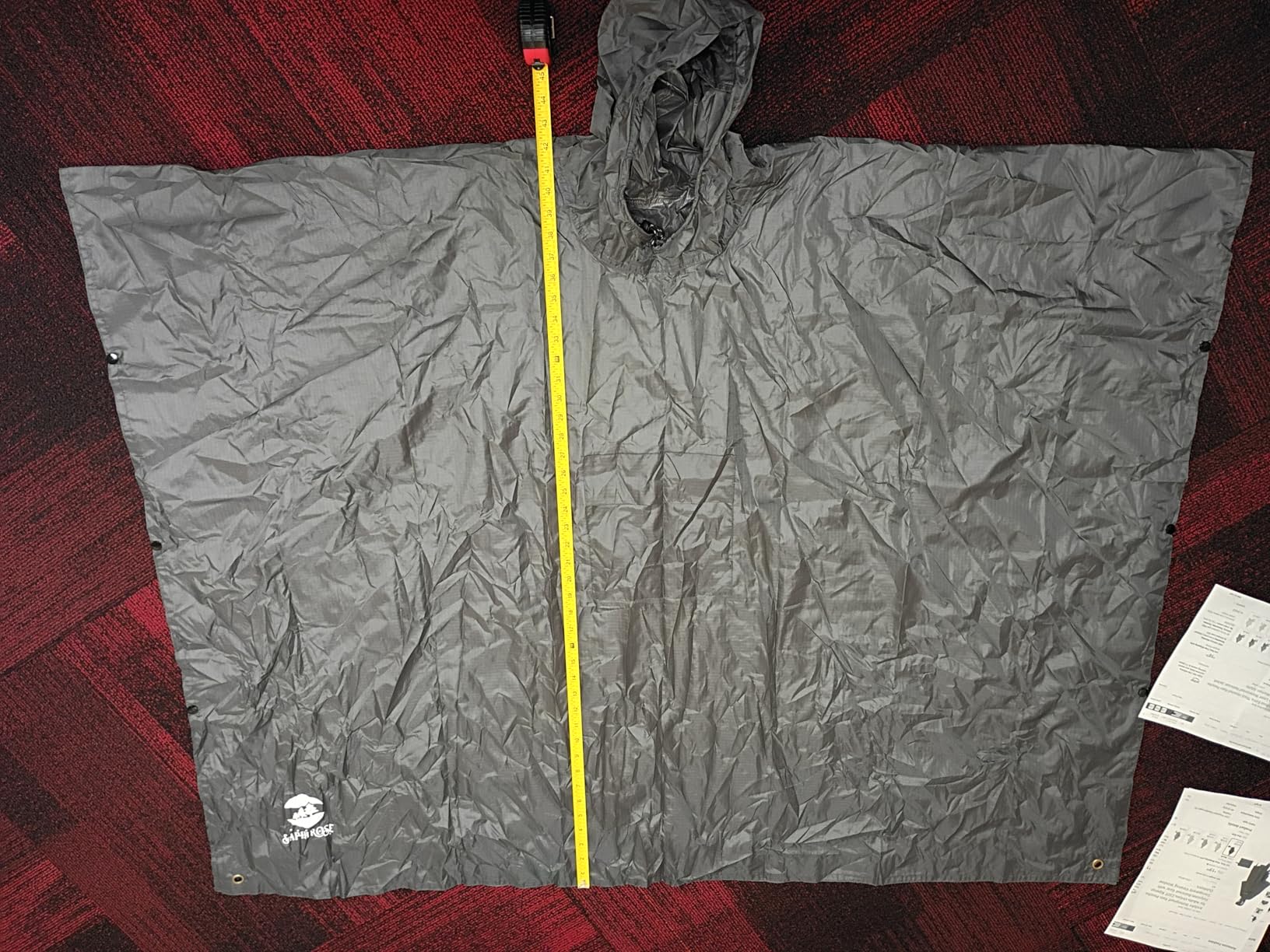 Double Layer Rain Poncho, Waterproof Thick Hooded Raincoat 3-in-1 customer photo 2