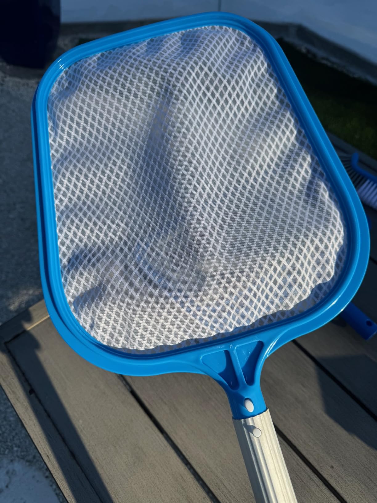 TidyMister Pool Net with 10 ft Pole and Brush Set, 3-Piece Pool Cleaning Kit with Ultra Fine Mesh Skimmer Net, Round End Brush for Above Ground Pools, Spas and Hot Tubs customer photo 2