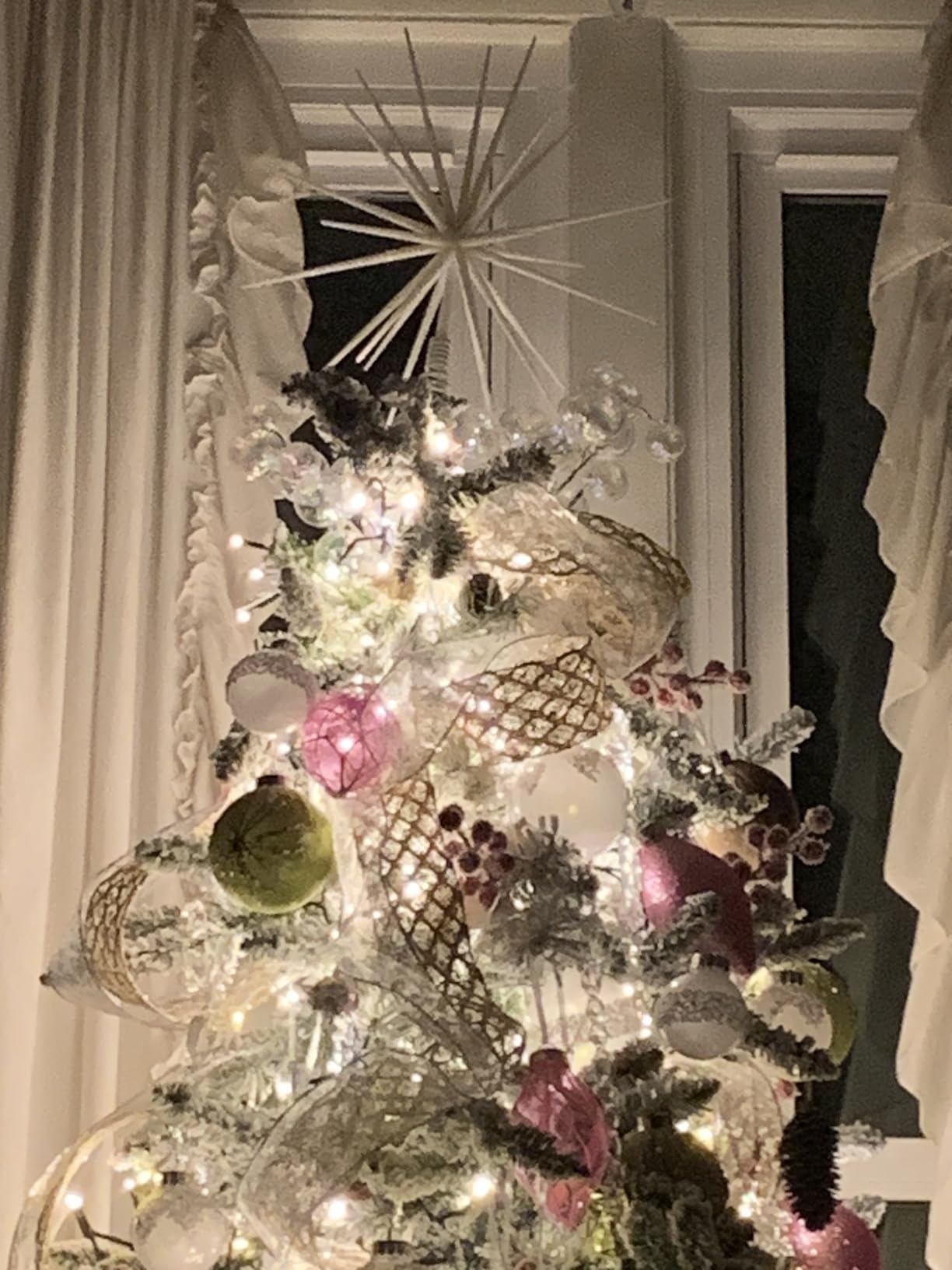 13.7 Inch Gold Christmas Tree Topper - 3D Burst Gold Tree Topper, Exploding Star customer photo 1