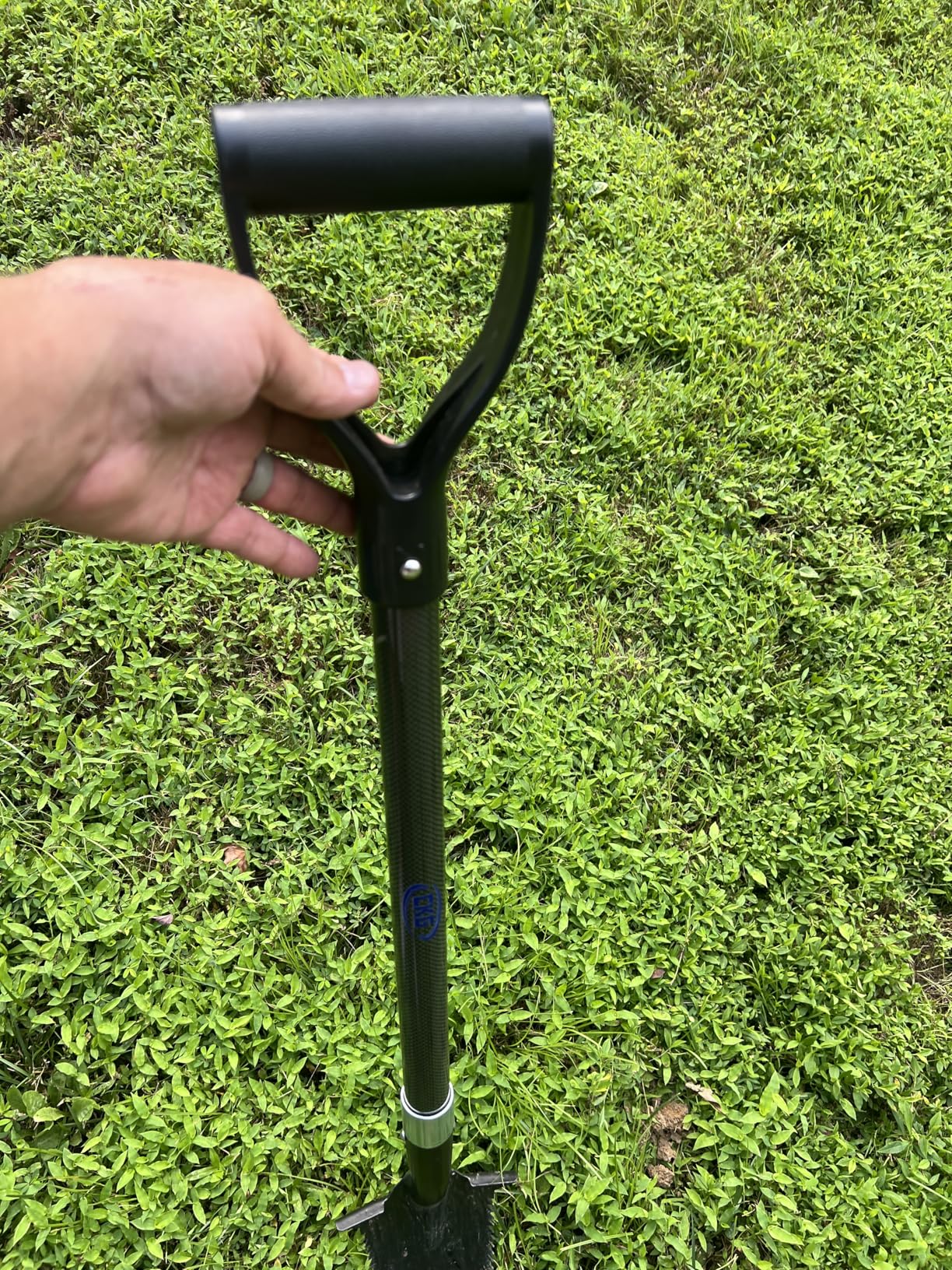 CKG Carbon Metal Detecting Shovel Digging Tool with Double Serrated Blade - Lightweight Digger Garden Root Cutter, Spade Professional Metal Detector Accessories customer photo 2