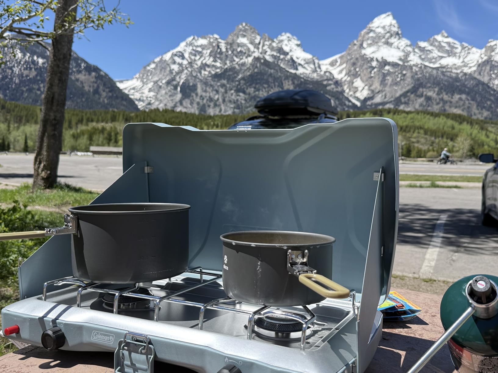 Alocs Camping Cookware Set - Lightweight Camping Pots and Pans - Portable Outdoor Cookware with Kettle - Camping Cookware Mess Kit for 2 customer photo 1