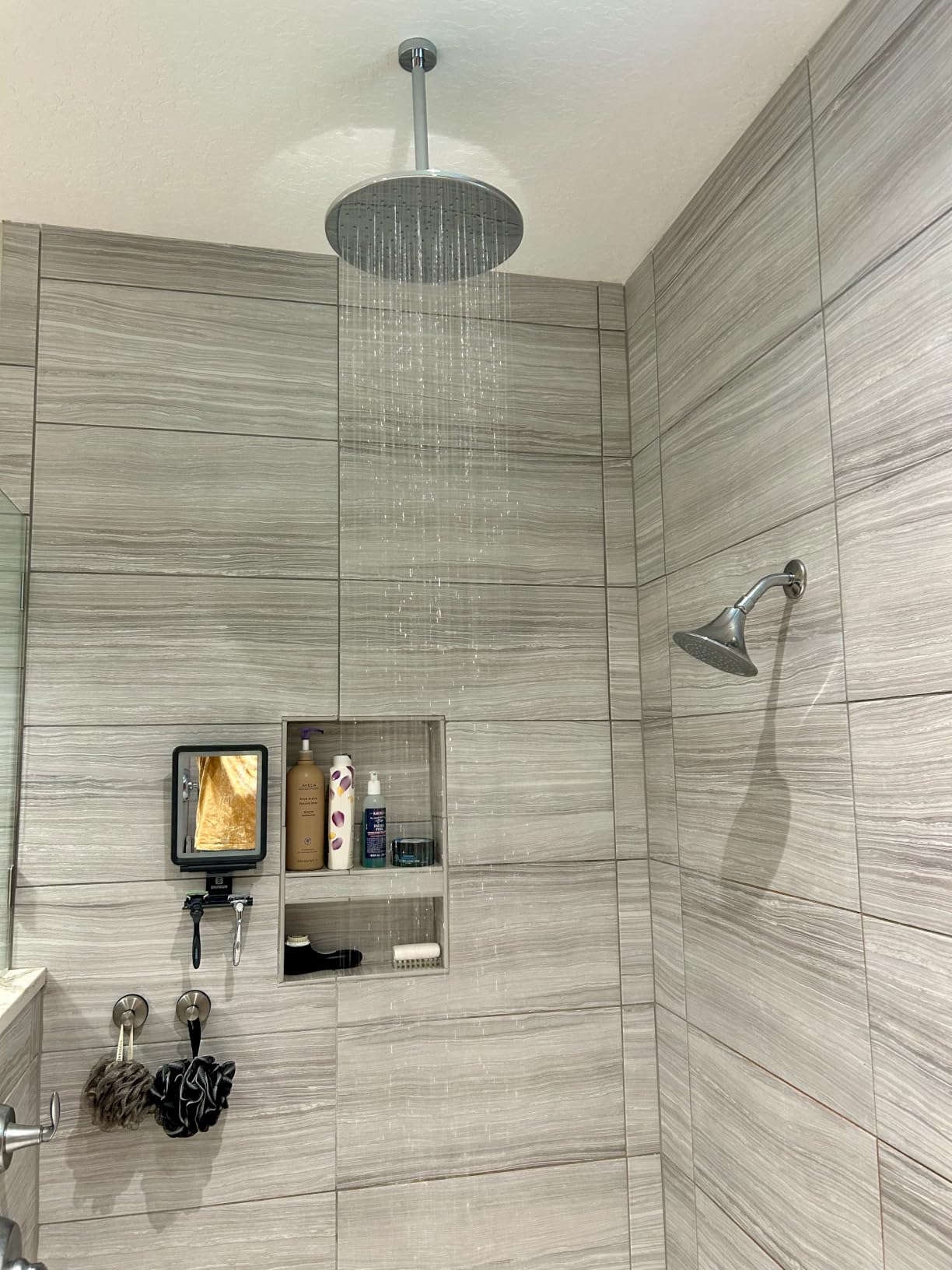 HammerHead Showers Solid Metal 12 Inch Rainfall Shower Head, Large Rain Shower Head, 2.5 GPM High Flow Shower Head Optimized for Pressure, Wall-Mounted or Ceiling Rain Shower Head, Chrome customer photo 2