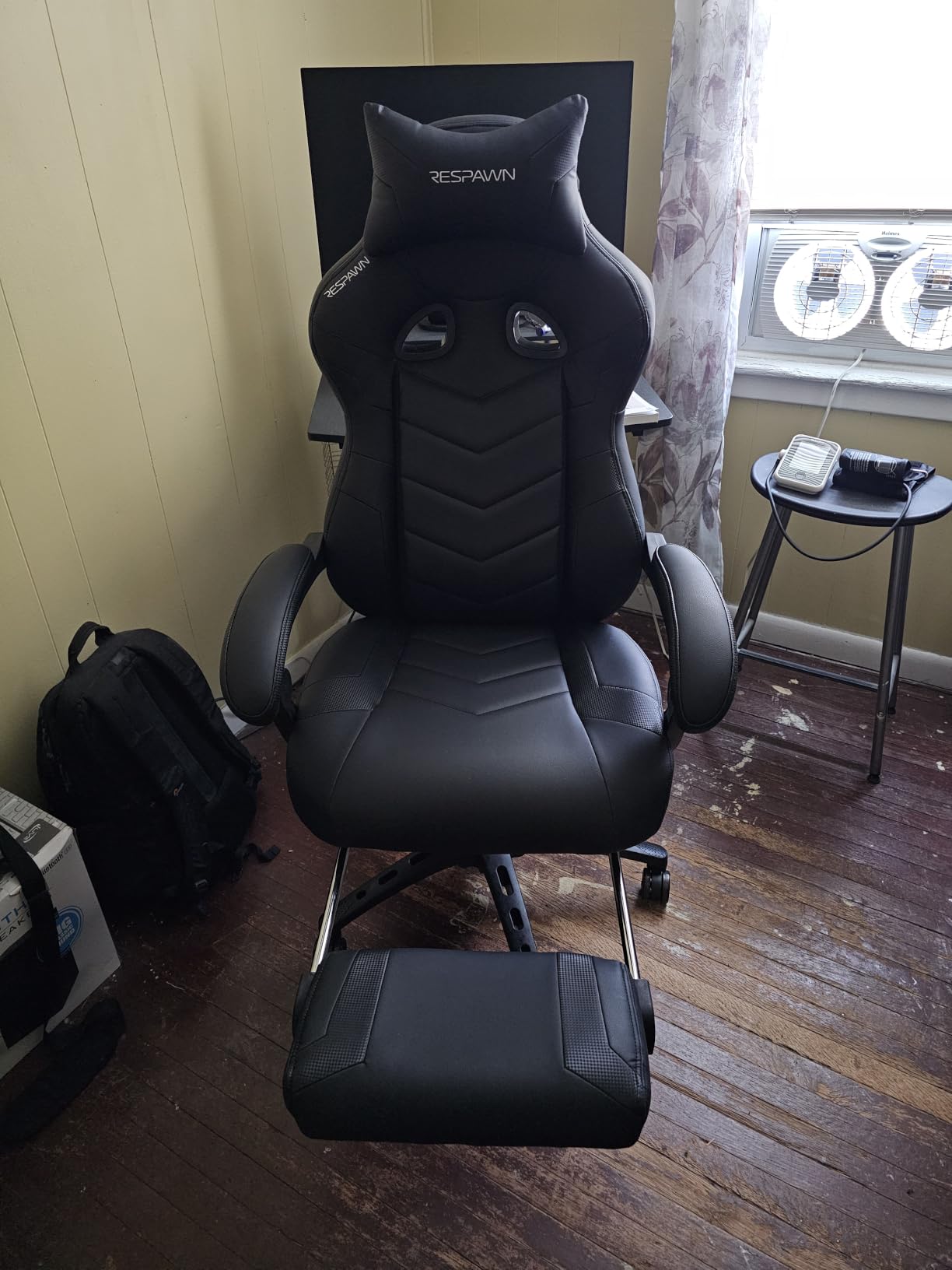 Respawn 110 Pro Ergonomic Gaming Chair with Footrest for Adults - Comfortable Office Gaming Recliner with Lumbar Support and Headrest, Racing Style Video Game Chairs for Computer Gamer - Gray Fabric customer photo 1
