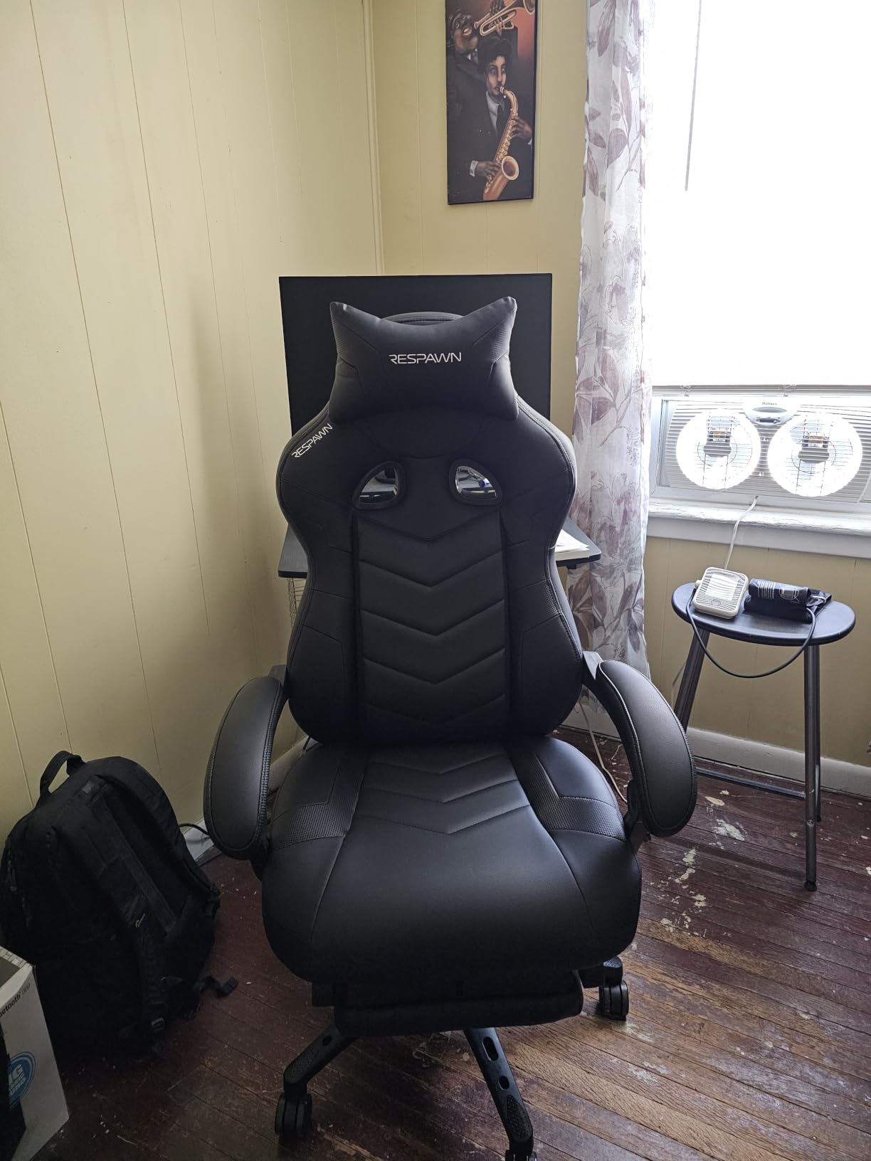 Respawn 110 Pro Ergonomic Gaming Chair with Footrest for Adults - Comfortable Office Gaming Recliner with Lumbar Support and Headrest, Racing Style Video Game Chairs for Computer Gamer - Gray Fabric customer photo 2