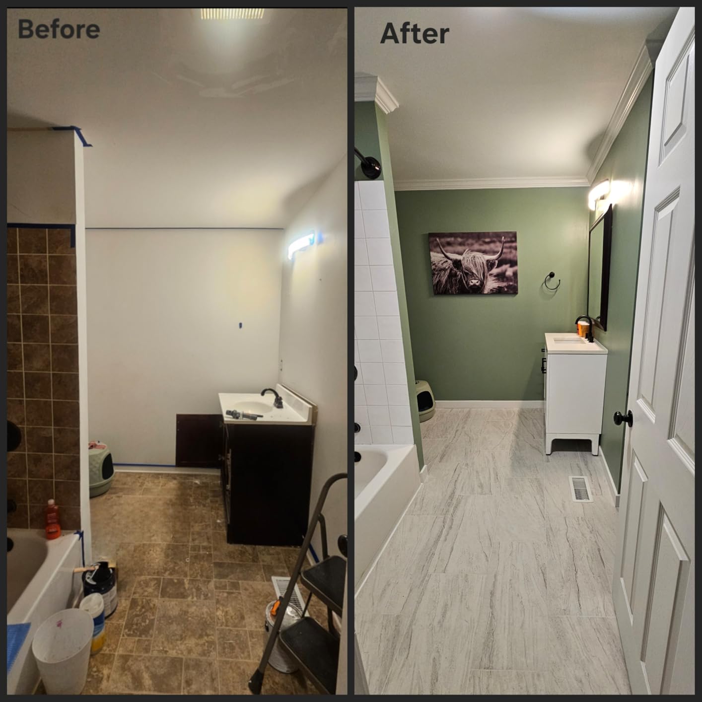Broan-NuTone Bathroom Exhaust Fan with LED Light, Easy Retrofit Without Attic Access, Quiet 1.5 Sones, 80 CFM ENERGY STAR customer photo 2
