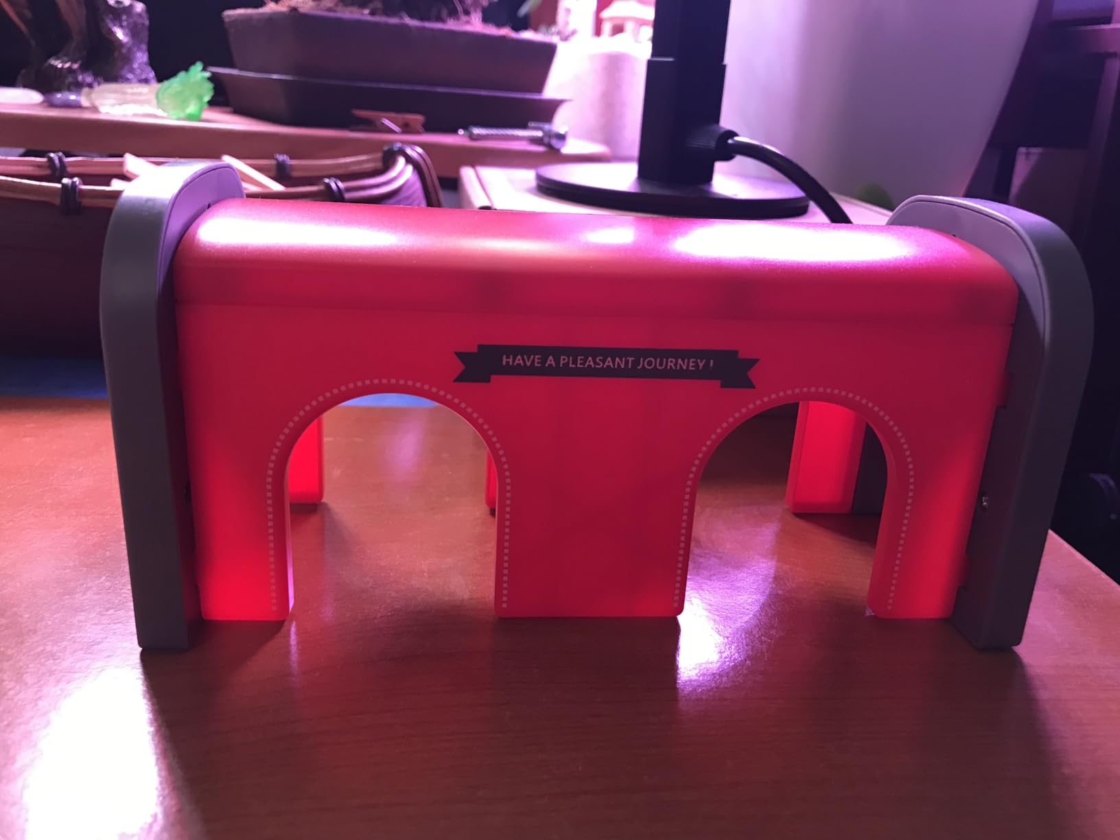 Foilswirl Train Tunnel Train Track Accessories Tunnel Model Plaything for Most Railroad Sets(Red) customer photo 1