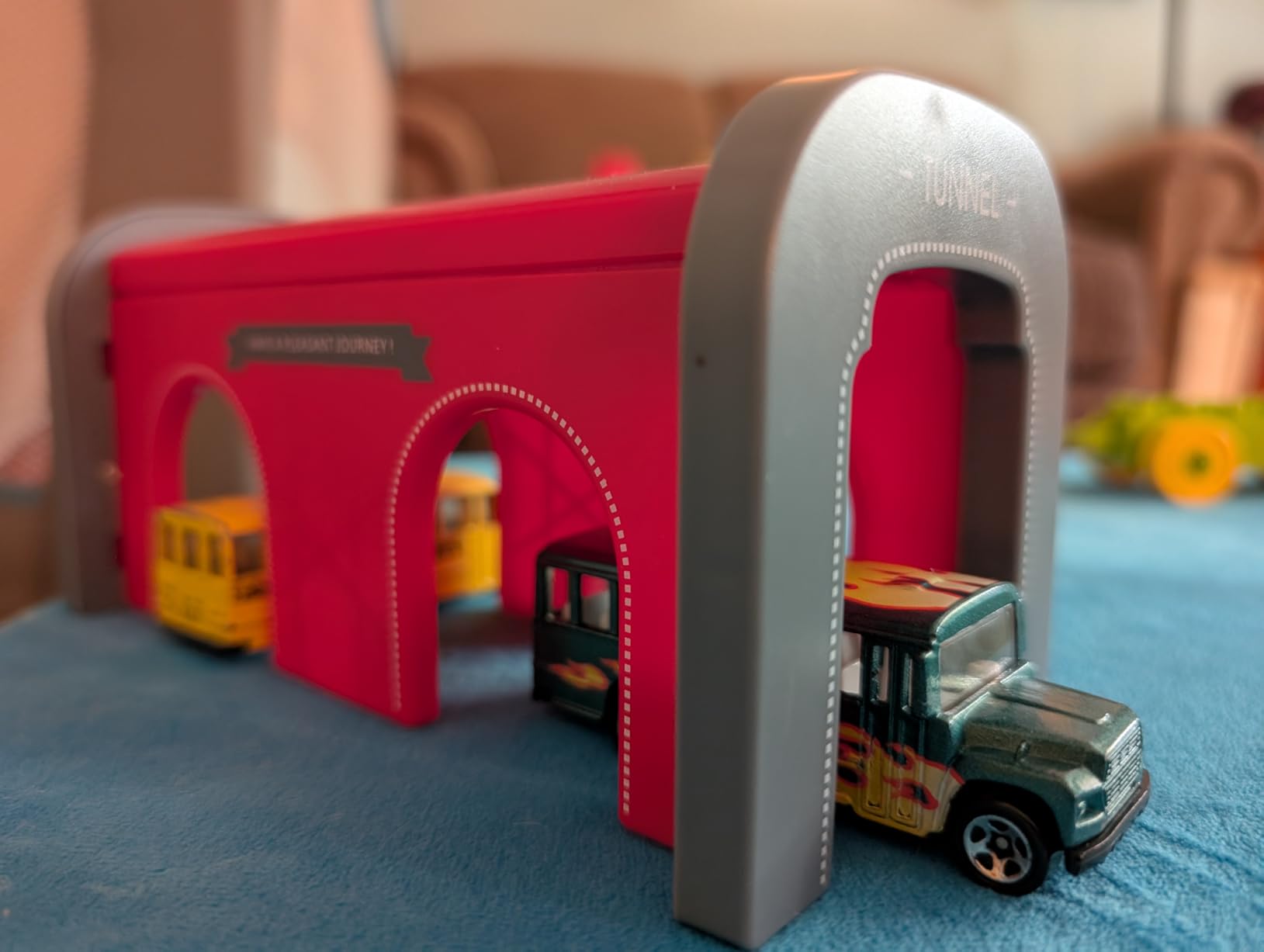 Foilswirl Train Tunnel Train Track Accessories Tunnel Model Plaything for Most Railroad Sets(Red) customer photo 2