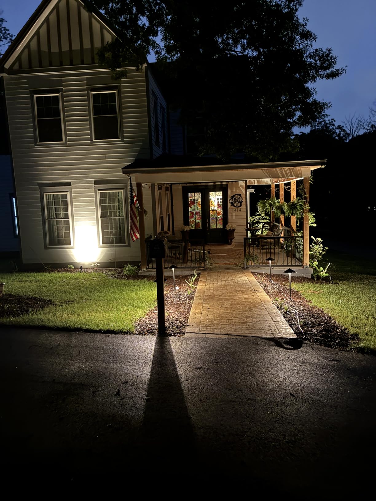 VOLT 12V LED Landscape Lighting Kit (8 Spotlights, 4 Path Lights), Black | Solid Brass, 150W Low Voltage Transformer Included, Ideal for House Yard Outdoor Pathway Walkway Garden Driveway or Patio customer photo 2