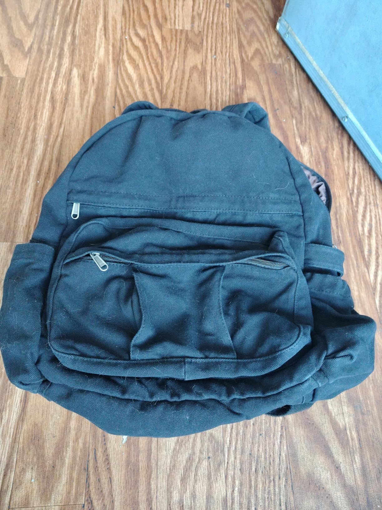 Black Canvas Backpack for Women & Men Retro Aesthetic Rucksack Basic Backpack for High School/College Students Travel Laptop Bag customer photo 2