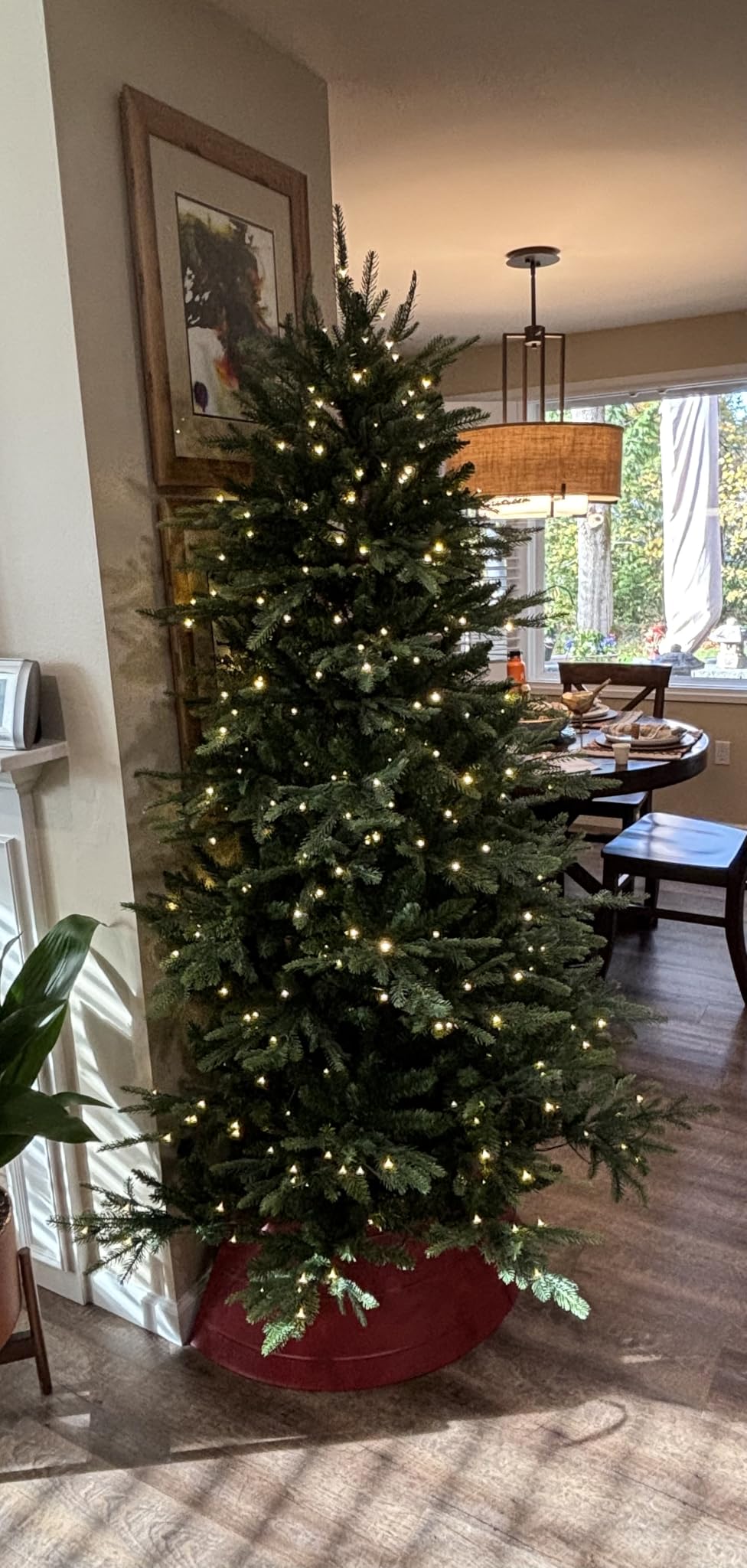 Best Choice Products Full Aspen Christmas Tree, 6ft Pre-lit Realistic Noble Fir w/ 450 Glowing Micro LED Lights, 2-in-1 White & Multicolor customer photo 2