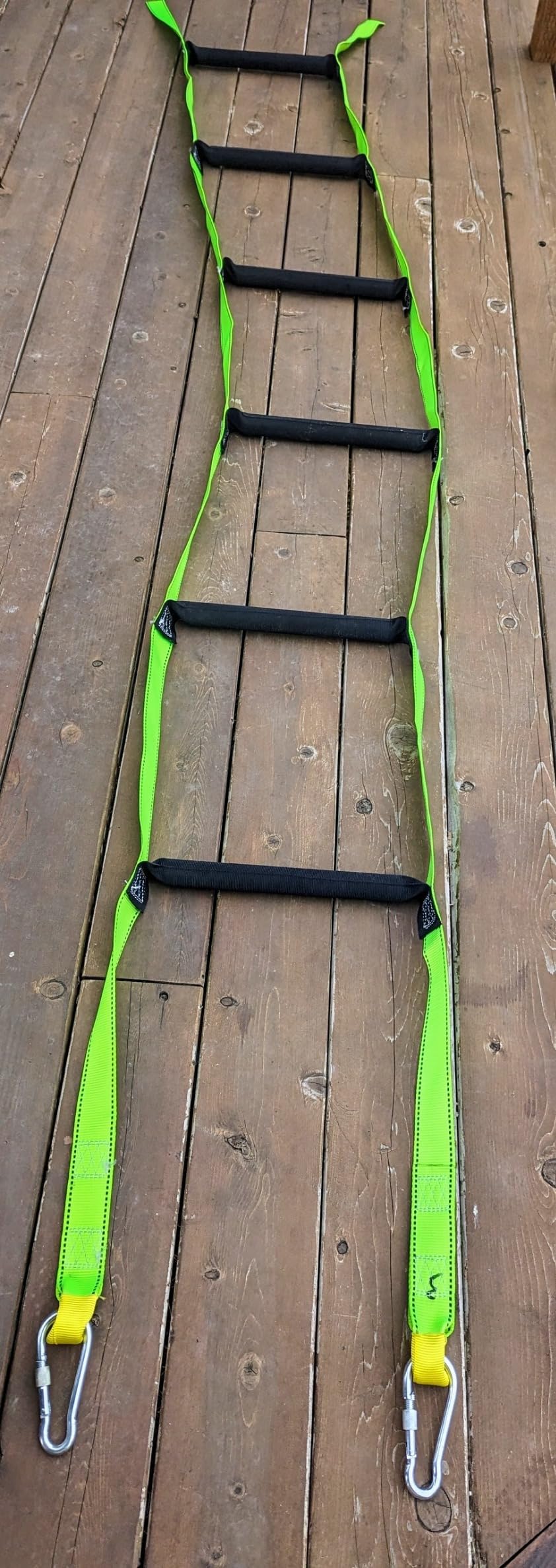 Fire Escape Ladders, 13FT Emergency Rope Ladder with 2 Hooks for 2-3 Story Homes, Portable Multi-use Quick Deployment Rope Ladders for Balcony Tree Window customer photo 1