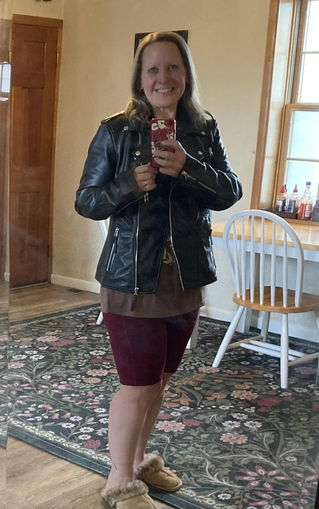 STREGA Women's Lambskin Leather Motorcycle Jacket - Real Leather Biker Jacket Women with Leather Pullers for Timeless Style customer photo 1