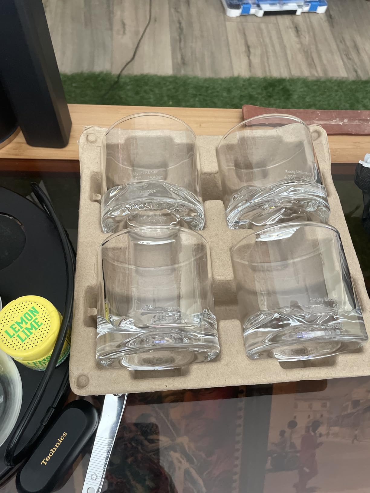 LIITON American Peaks Whiskey Glasses, Set of 4, 10oz, Bourbon Glass | Thick Freezable Crystal Rock Glasses, Old fashioned Whiskey Gifts for Men customer photo 2