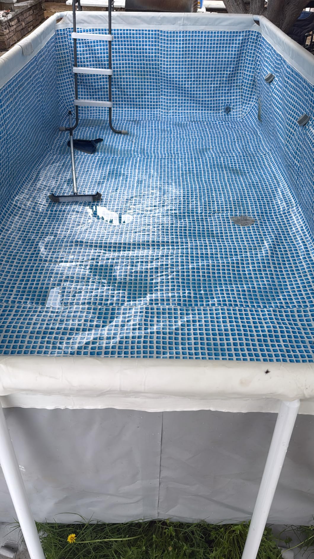POOLAZA 3-in-1 Pool Cleaning Kit with Skimmer Net, Pool Brush & 10.5 Ft Pole | 3-in-1 Set Includes Fine Mesh Deep Net, 17.5