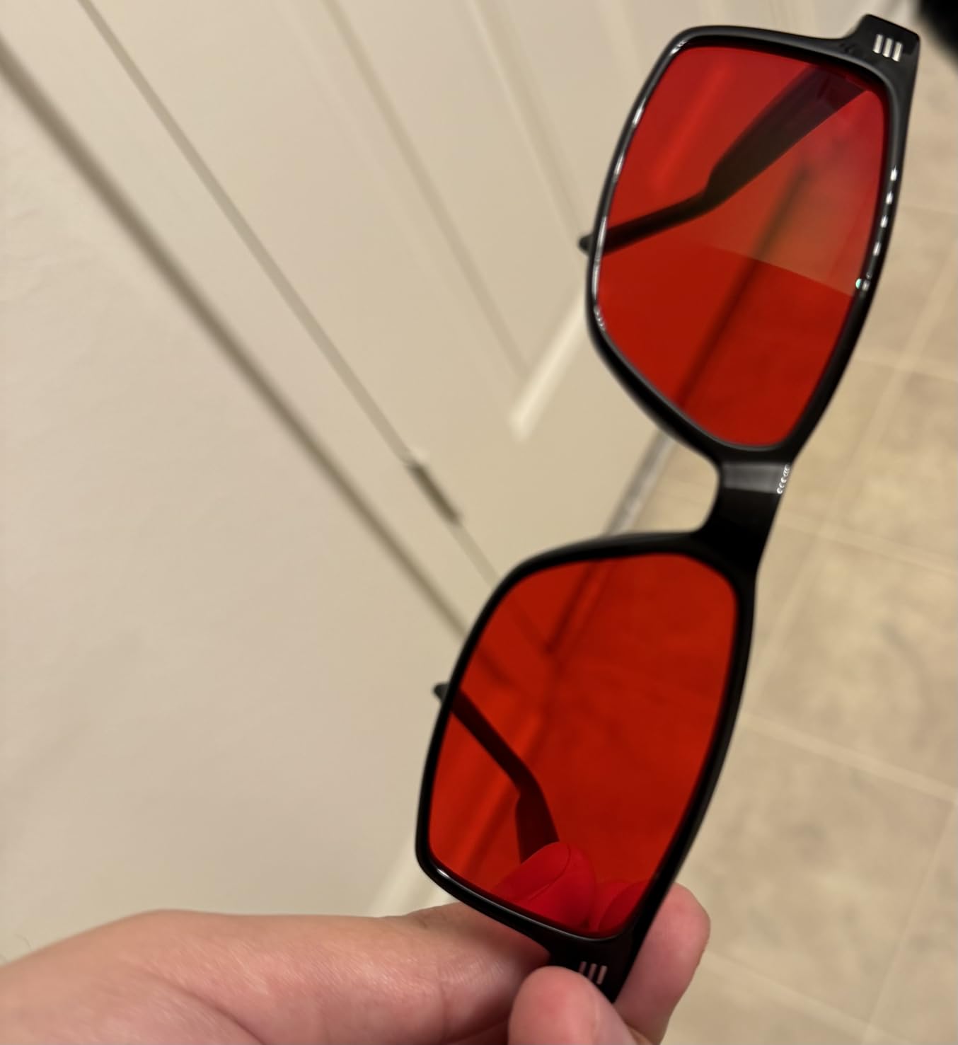 ANYLUV Blue Light Glasses for Sleep, 99.9% Blue Green Light Blocking with Red Lens, Blue Light Glasses customer photo 2