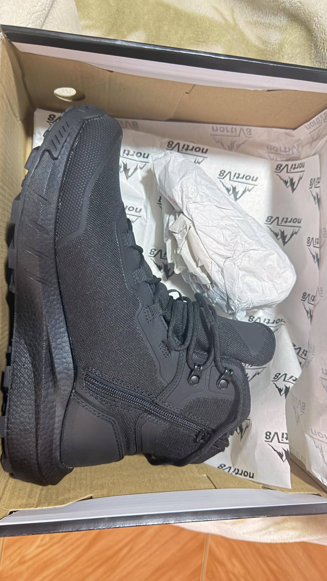 NORTIV 8 Men's Tactical Hiking Boots Terrascope Side Zipper Motorcycle Combat Boots customer photo 2