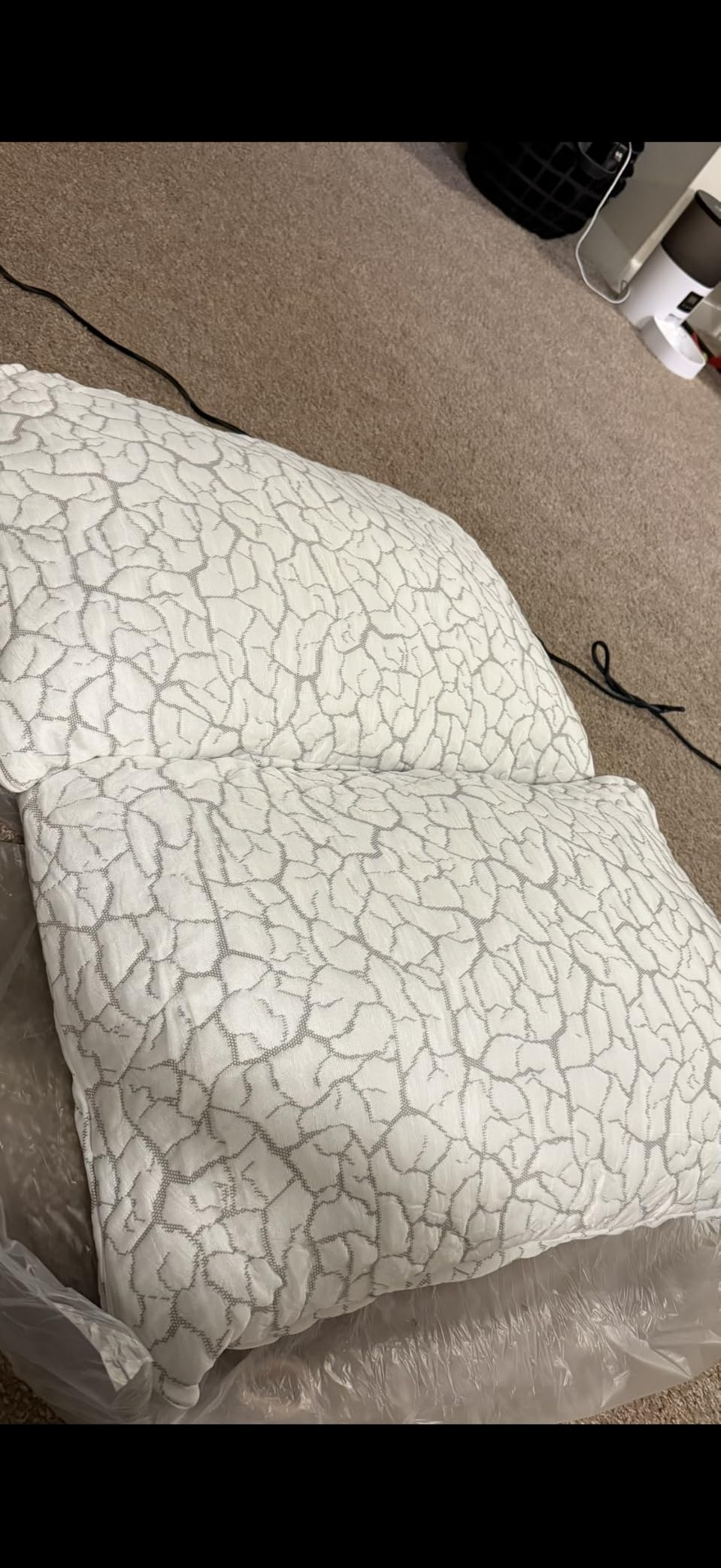 Cooling Pillows for Sleeping 2 Pack, Adjustable Shredded Memory Foam Pillows Queen Size Set of 2, Firm Bed Pillows for Side Back Stomach Hot Sleepers, Cold Pillow with Removable Washable Cover customer photo 2